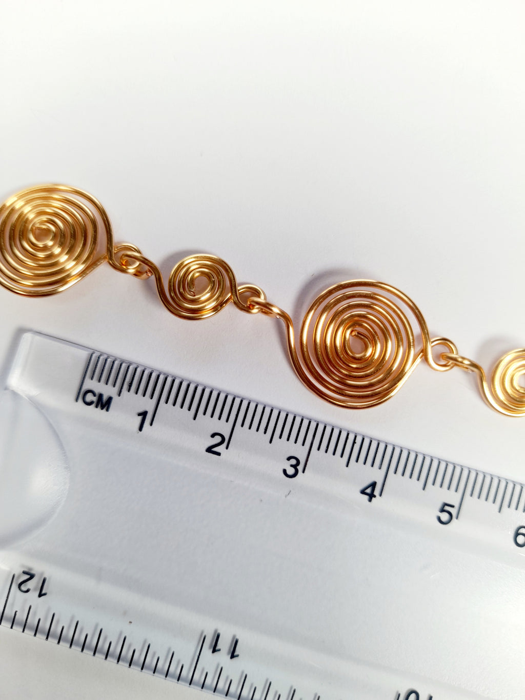 Handmade Gold Spiral Necklace, Elegant Swirly Statement Necklace
