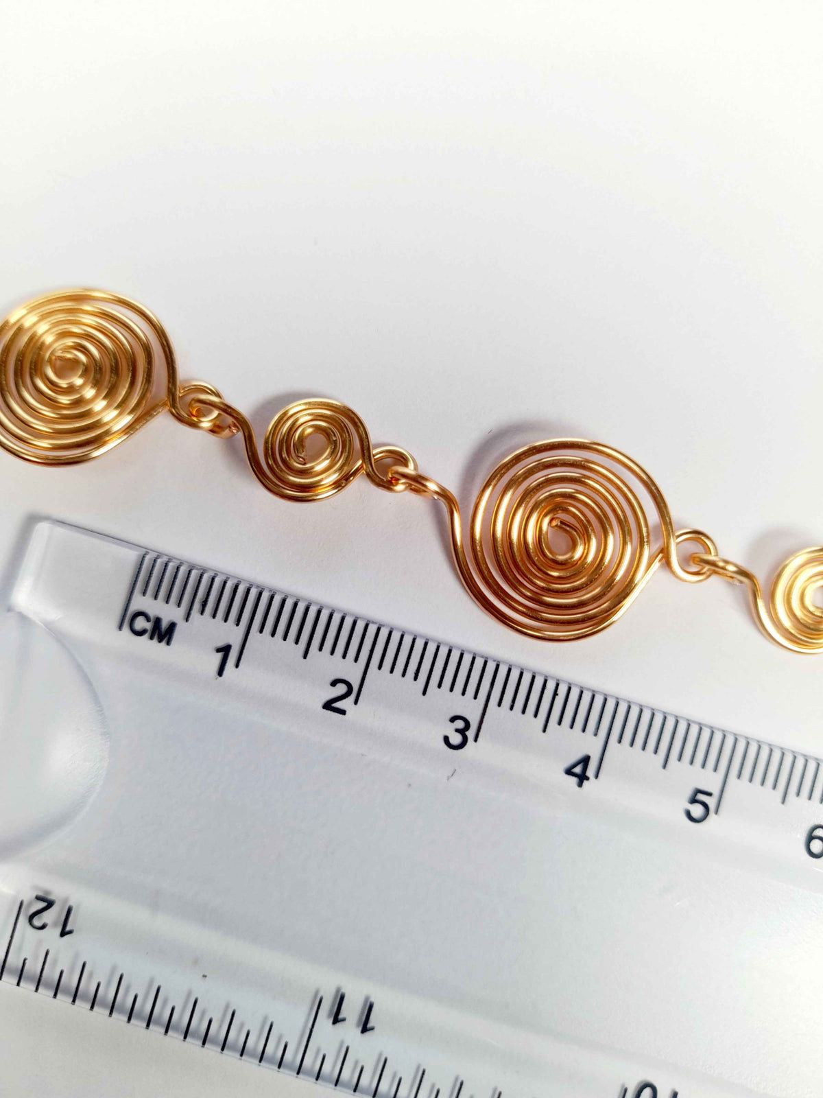 Handmade Gold Spiral Necklace, Elegant Swirly Statement Necklace