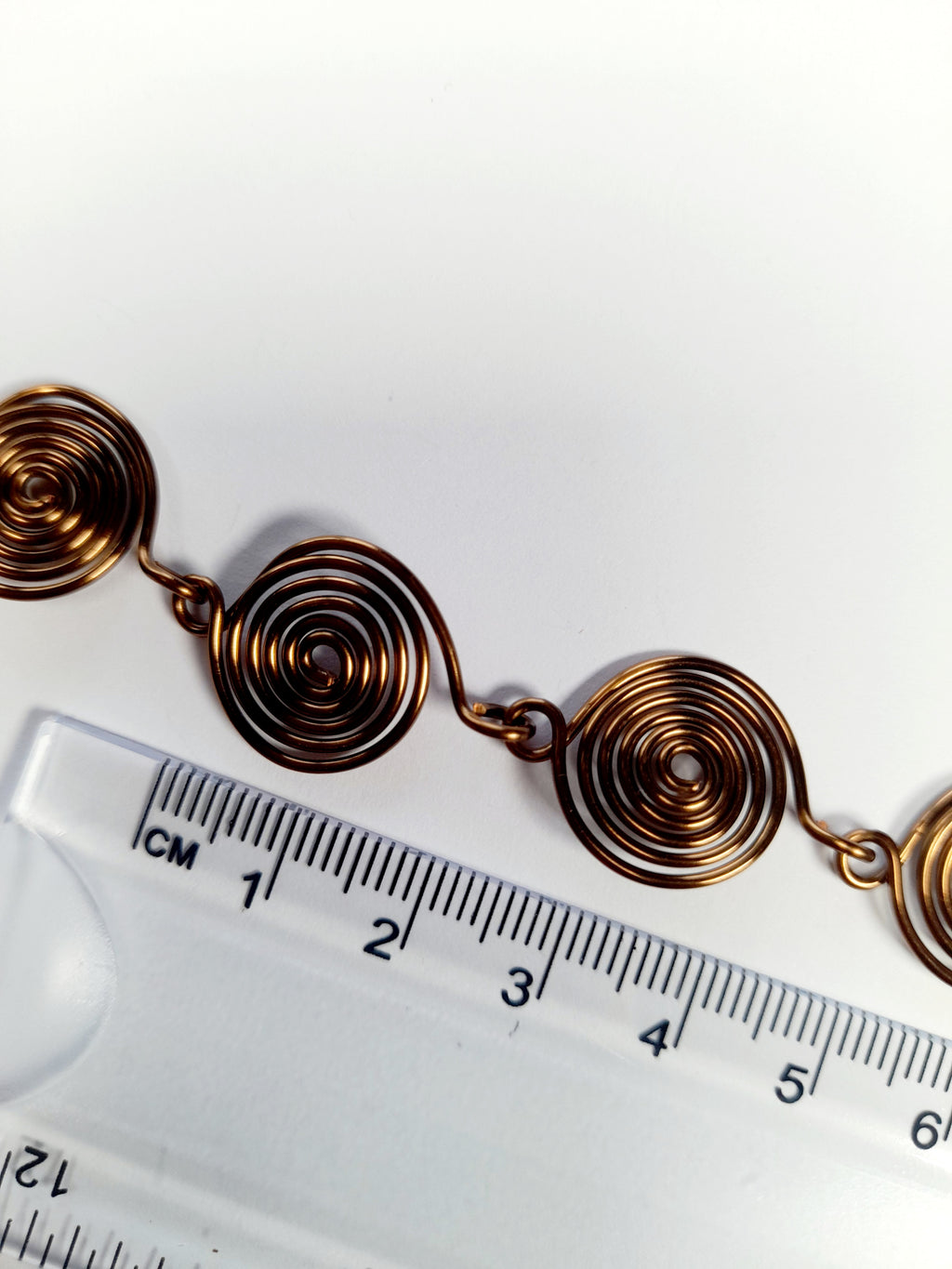 Super Swirly Bronze Spiral Necklace