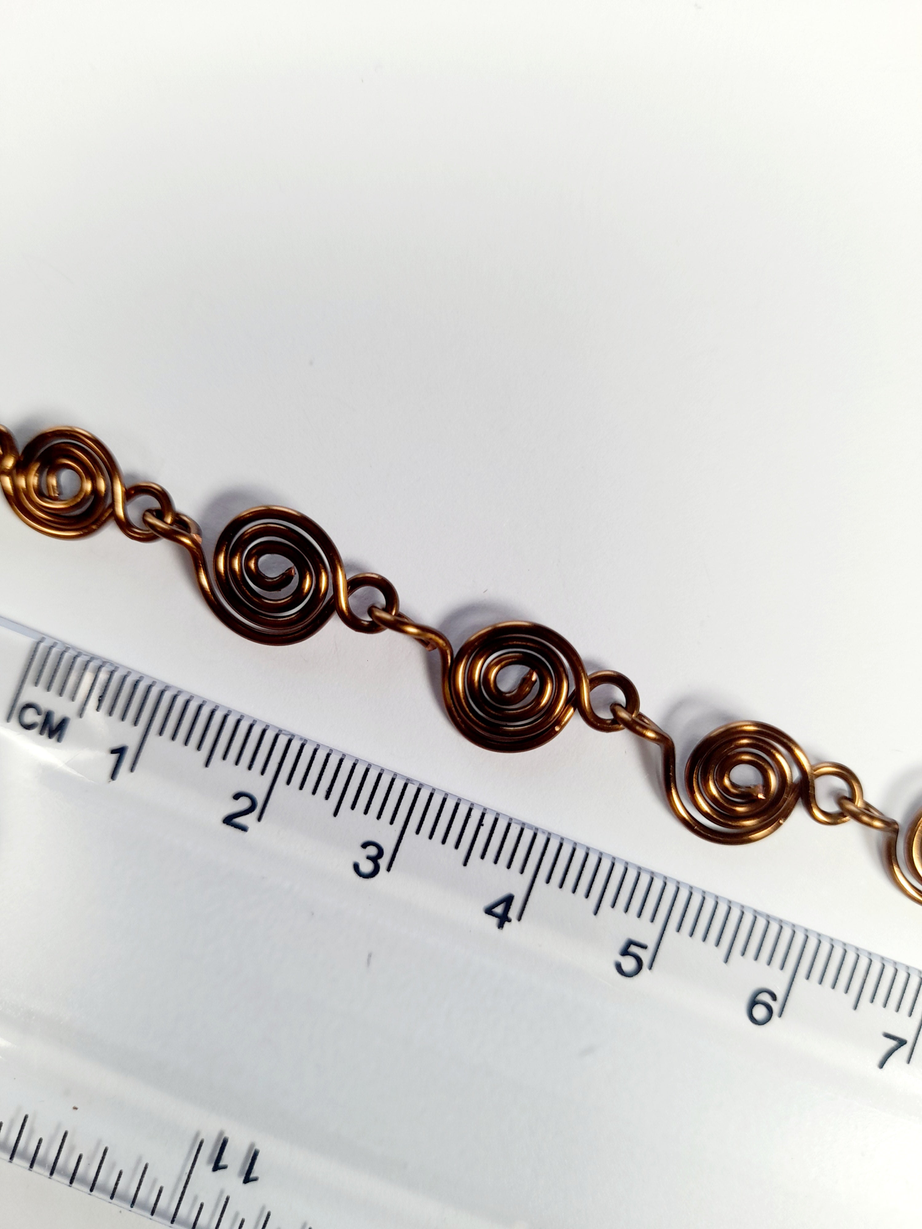 Dainty Super Swirly Bronze Spiral Necklace