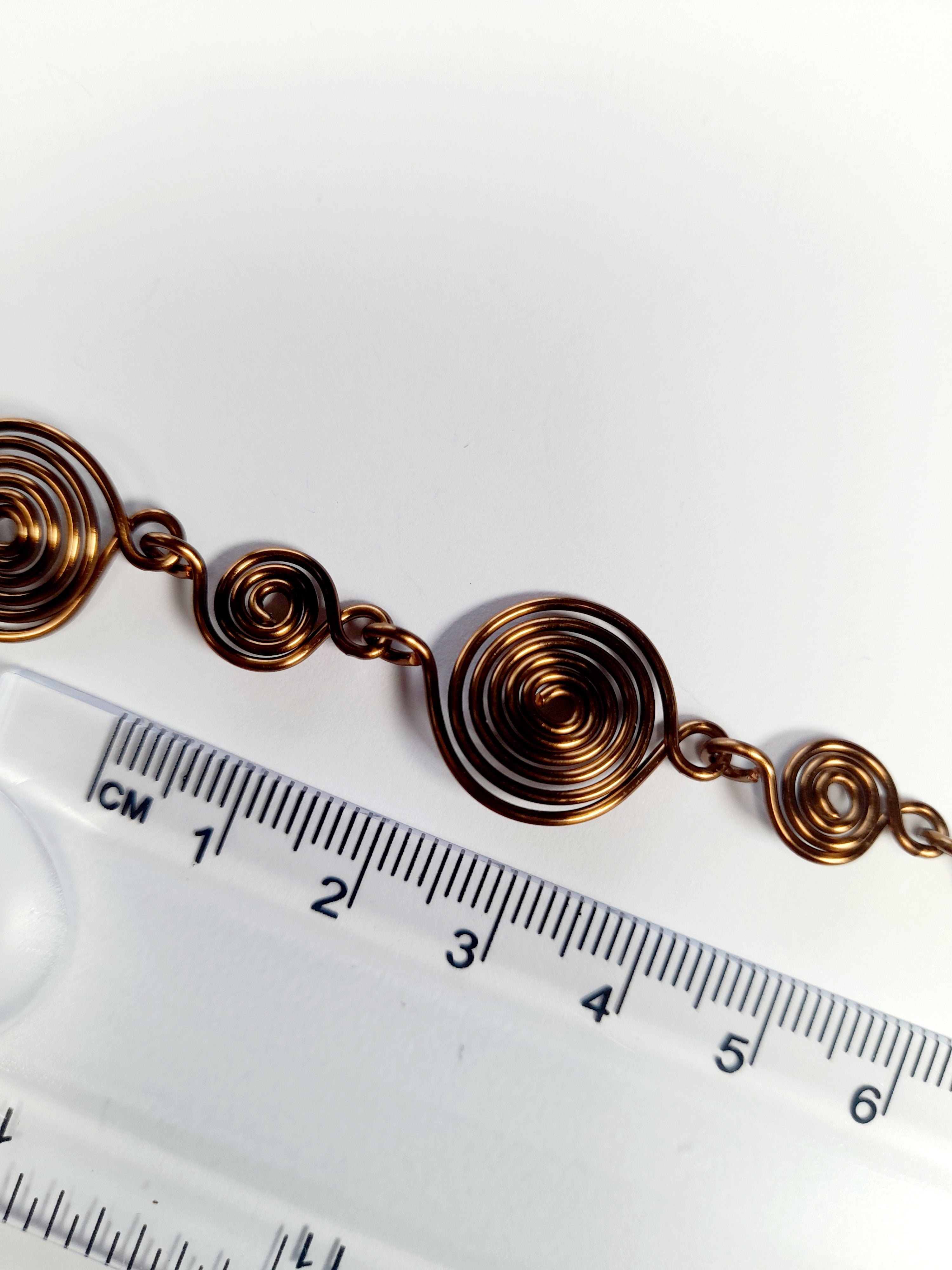 Handmade Bronze Spiral Necklace, Elegant Swirly Statement Necklace