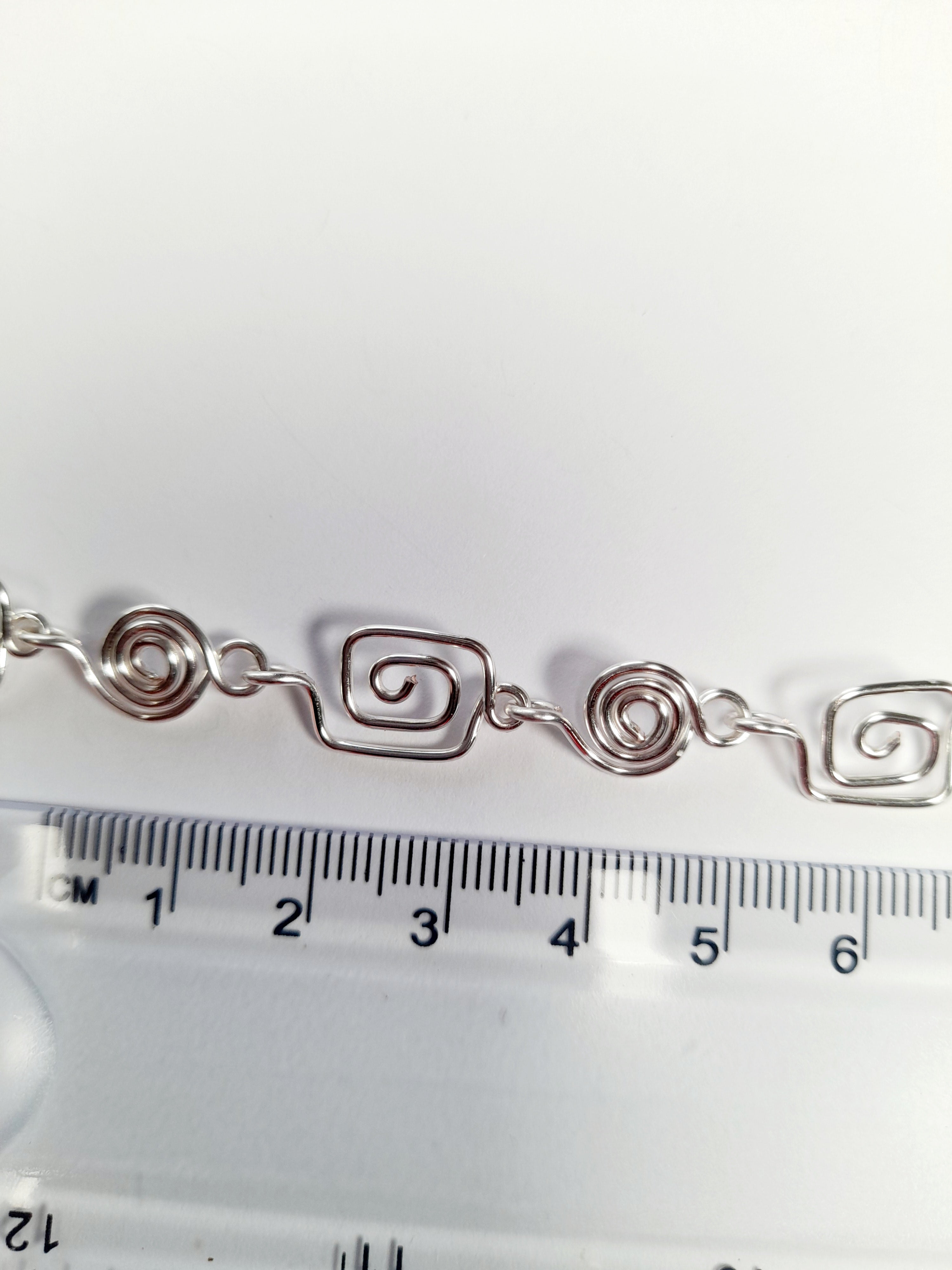 Delicate Silver Swirl Necklace with Tiny Handmade Spirals