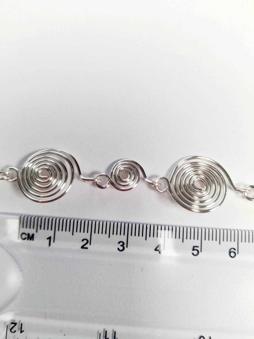 Handmade Silver Spiral Necklace, Elegant Swirly Statement Necklace