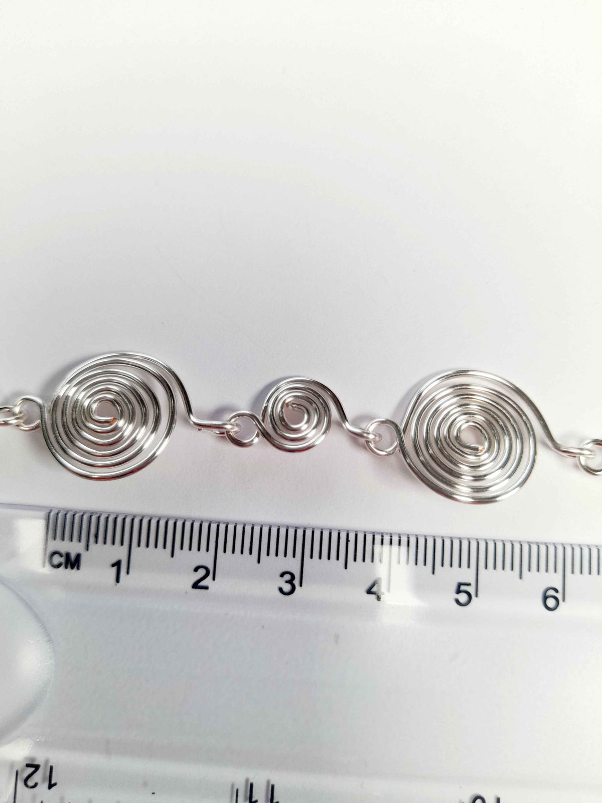 Handmade Silver Spiral Necklace, Elegant Swirly Statement Necklace