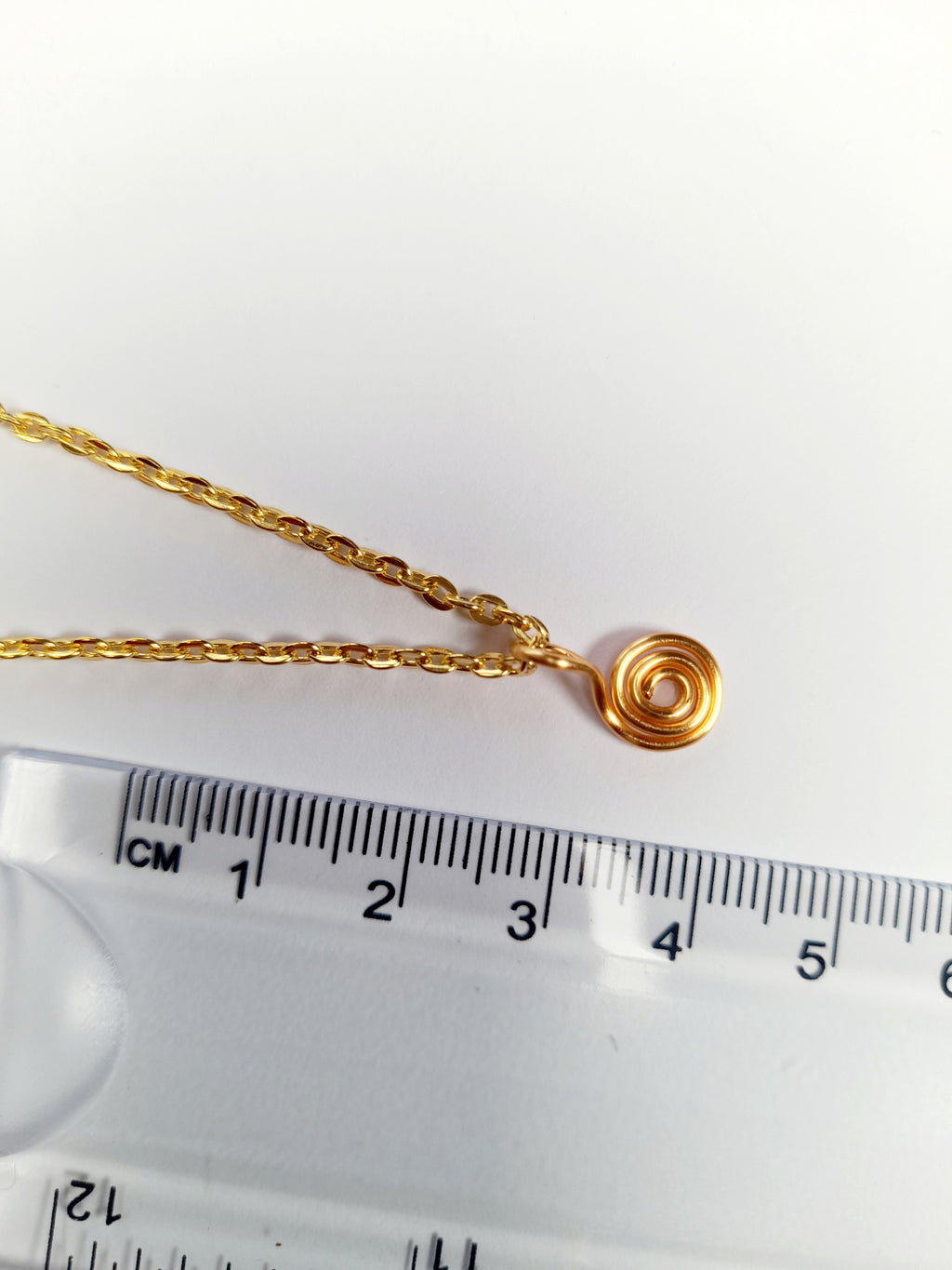 Elegant Handmade Tiny Gold Spiral Pendant Necklace, Lightweight & Gift‑Ready