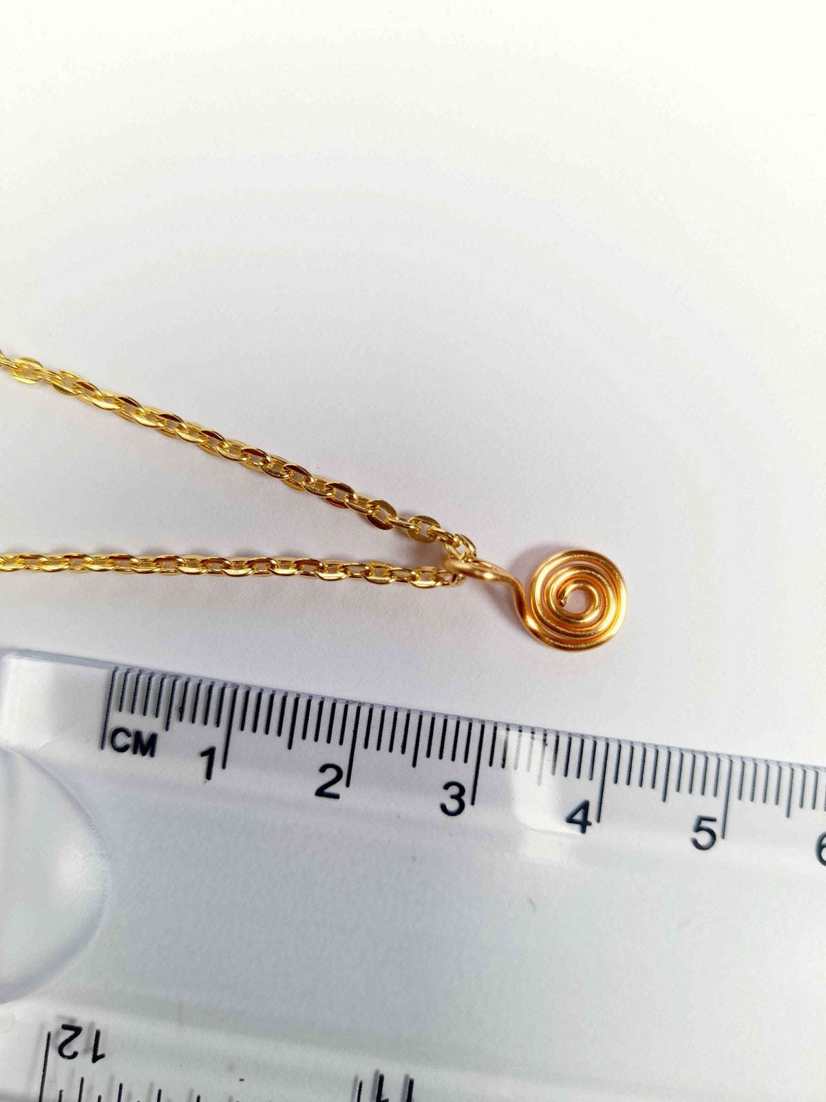Elegant Handmade Tiny Gold Spiral Pendant Necklace, Lightweight & Gift‑Ready