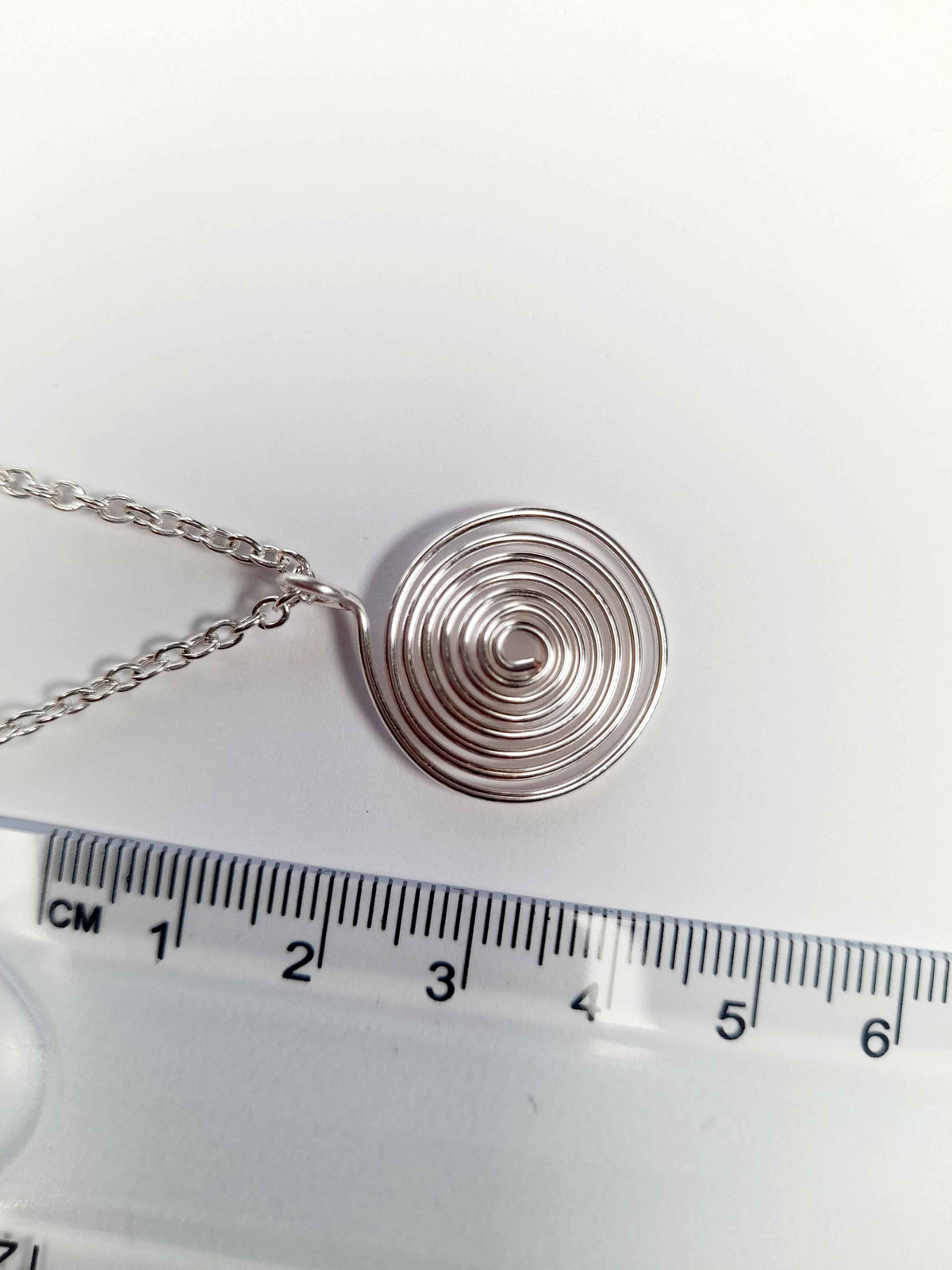 Elegant Handmade Silver Spiral Pendant Necklace, Lightweight & Gift‑Ready