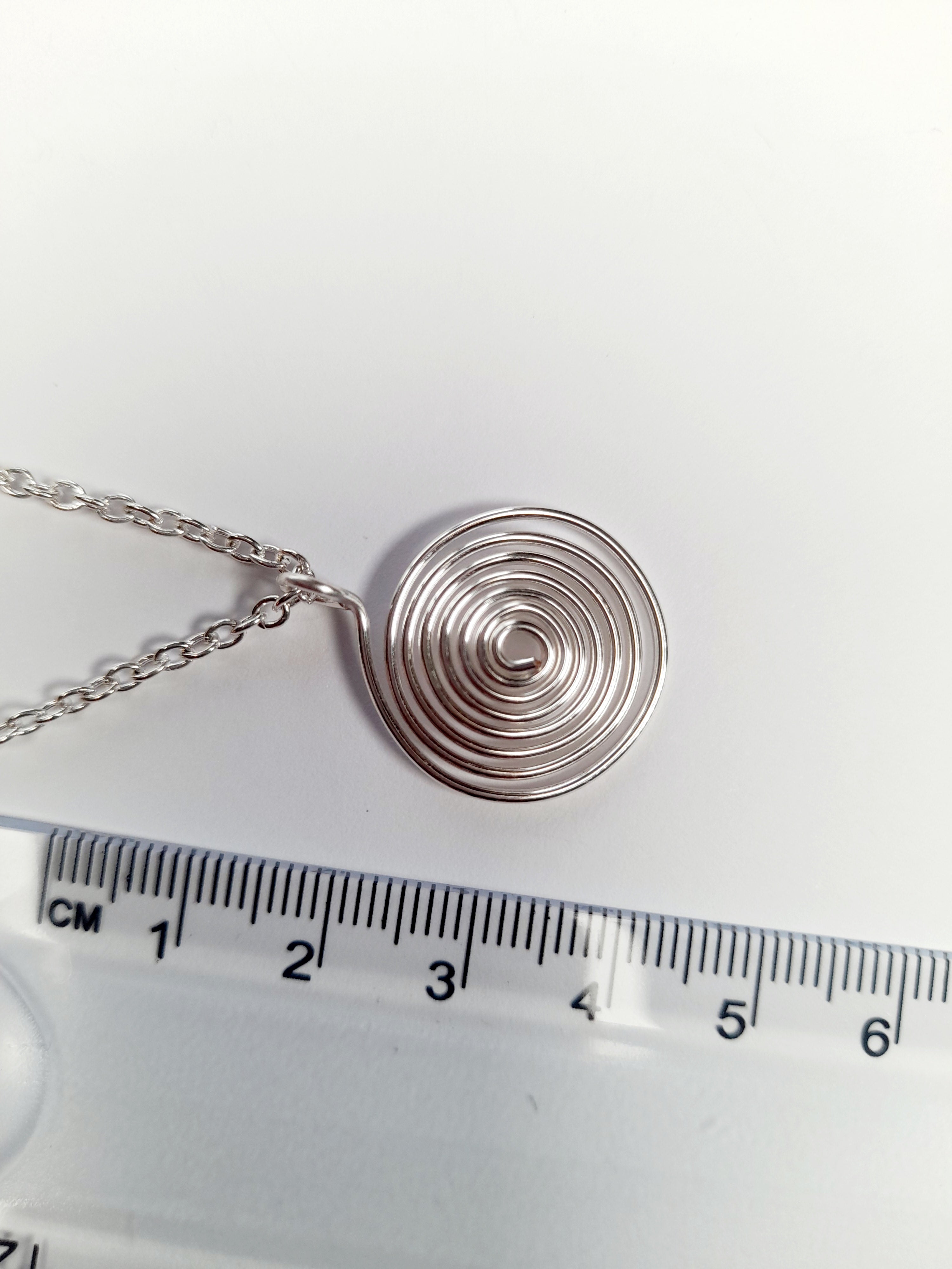 Elegant Handmade Silver Spiral Pendant Necklace, Lightweight & Gift‑Ready