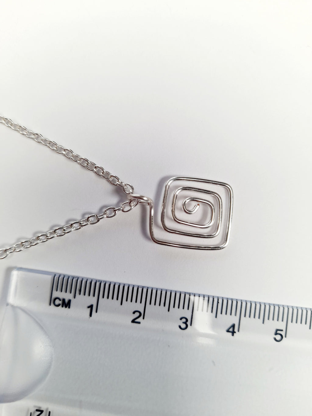 Elegant Handmade Silver Spiral Pendant Necklace, Lightweight & Gift‑Ready