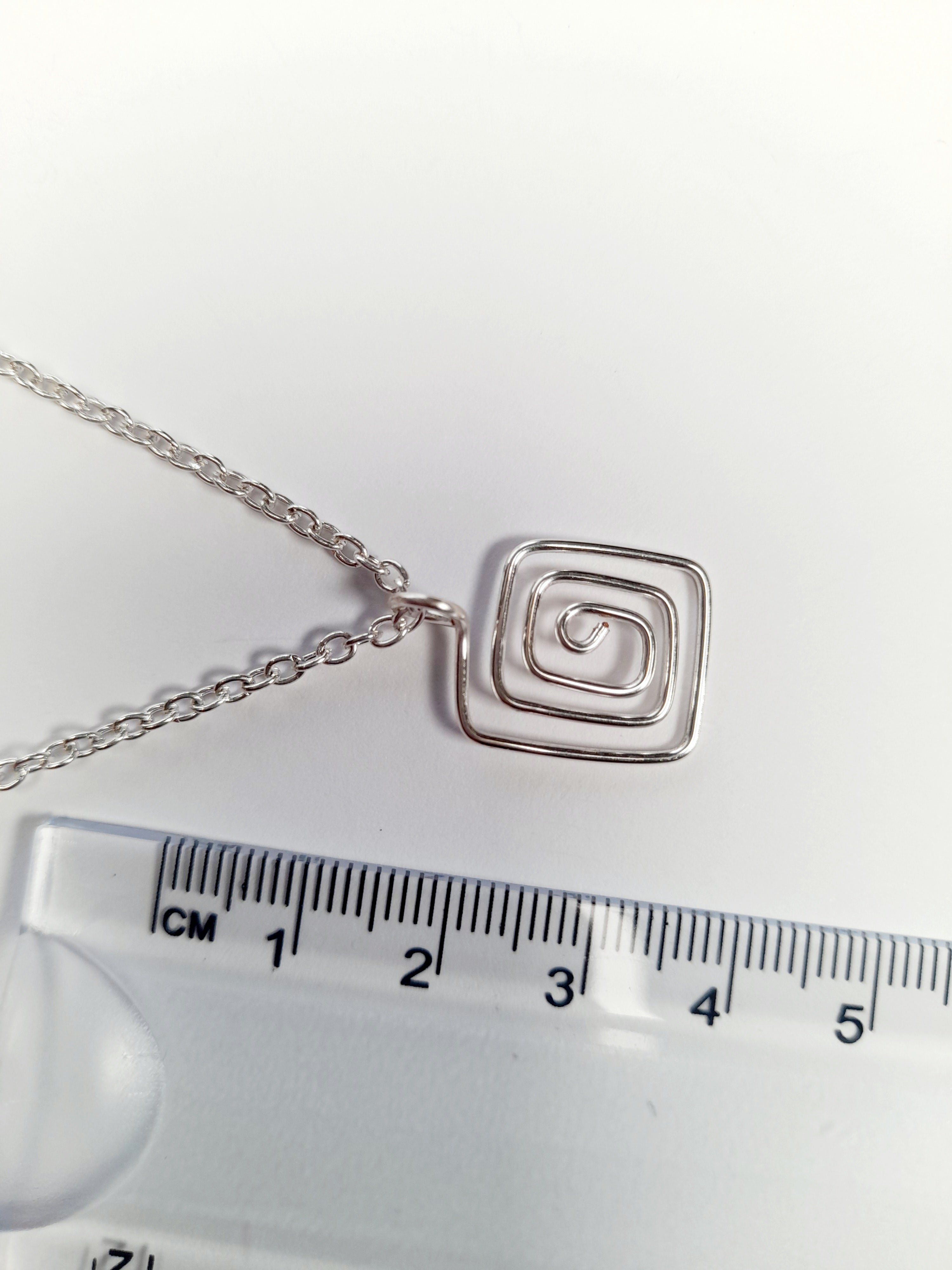 Elegant Handmade Silver Spiral Pendant Necklace, Lightweight & Gift‑Ready