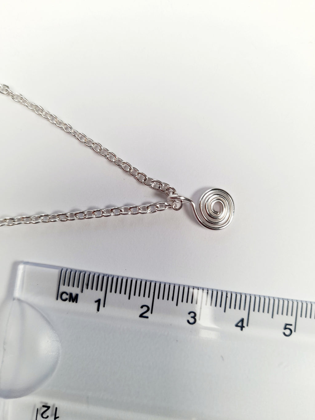 Elegant Handmade Tiny Silver Spiral Pendant Necklace, Lightweight & Gift‑Ready