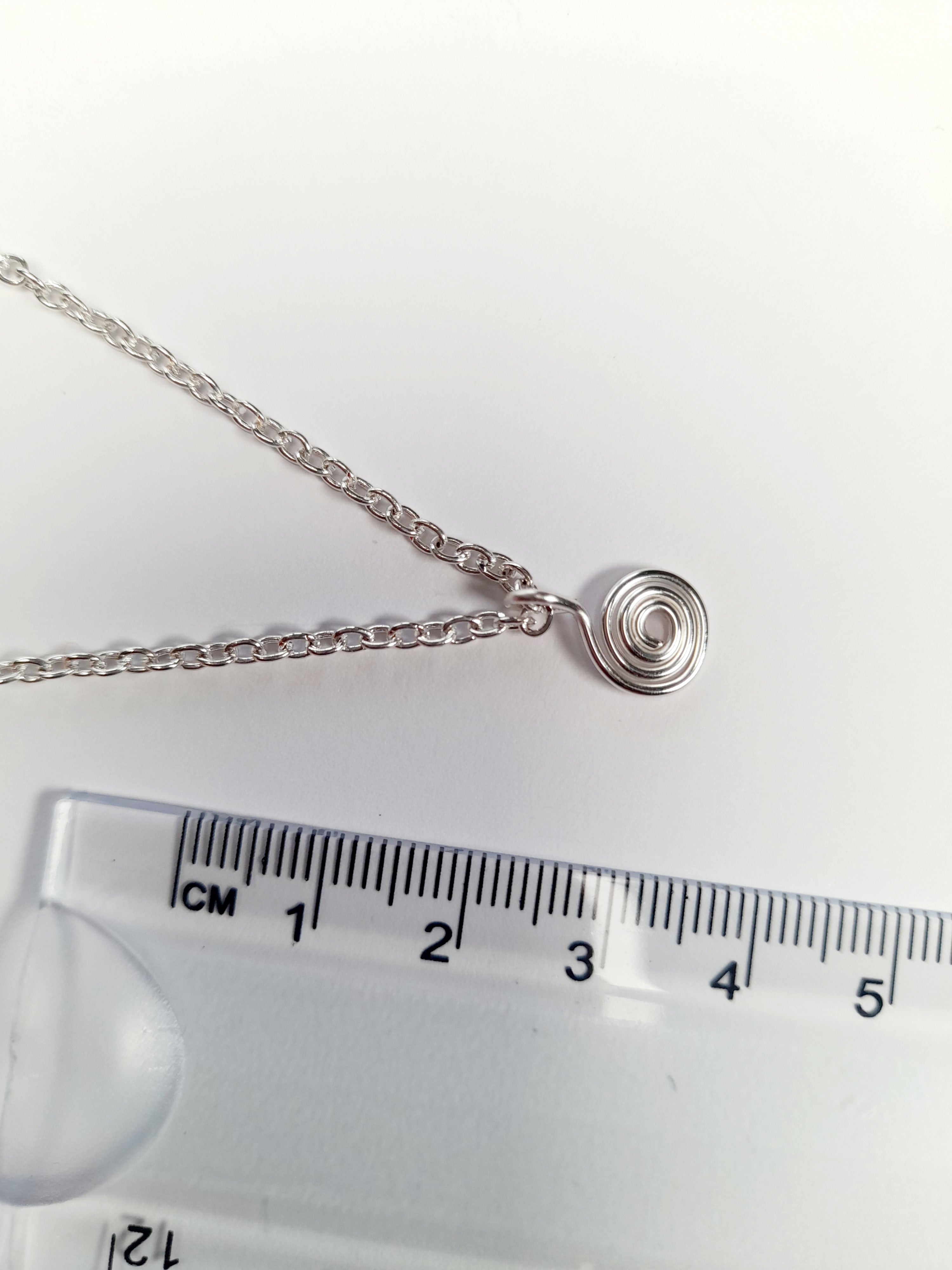 Elegant Handmade Tiny Silver Spiral Pendant Necklace, Lightweight & Gift‑Ready