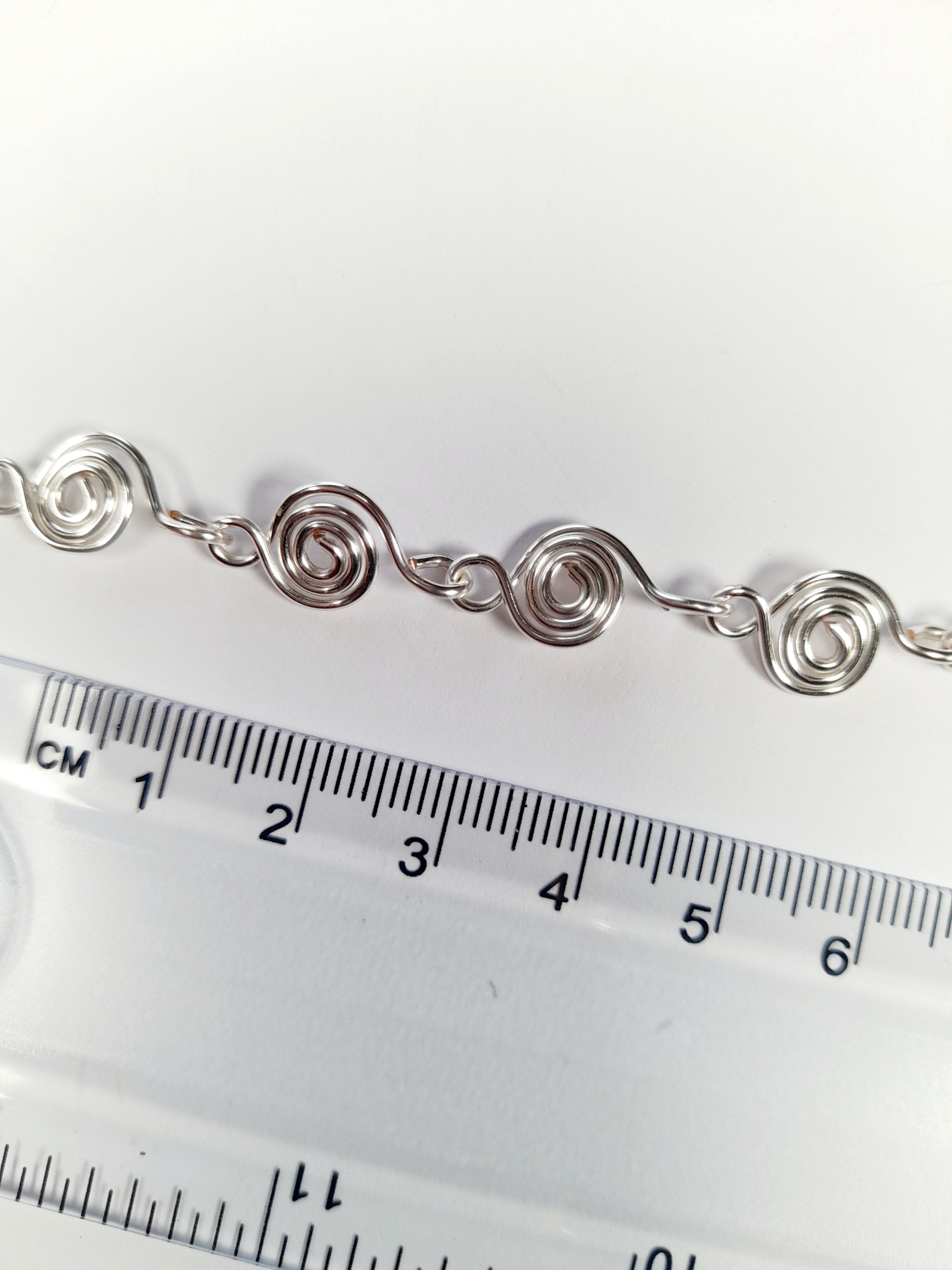 Dainty Super Swirly Silver Spiral Choker Necklace