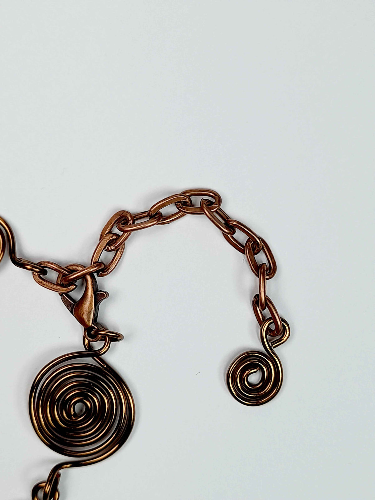 Handmade Bronze Spiral Bracelet, Elegant Swirly Statement Bracelet