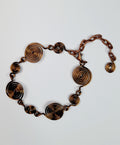 Handmade Bronze Spiral Bracelet, Elegant Swirly Statement Bracelet