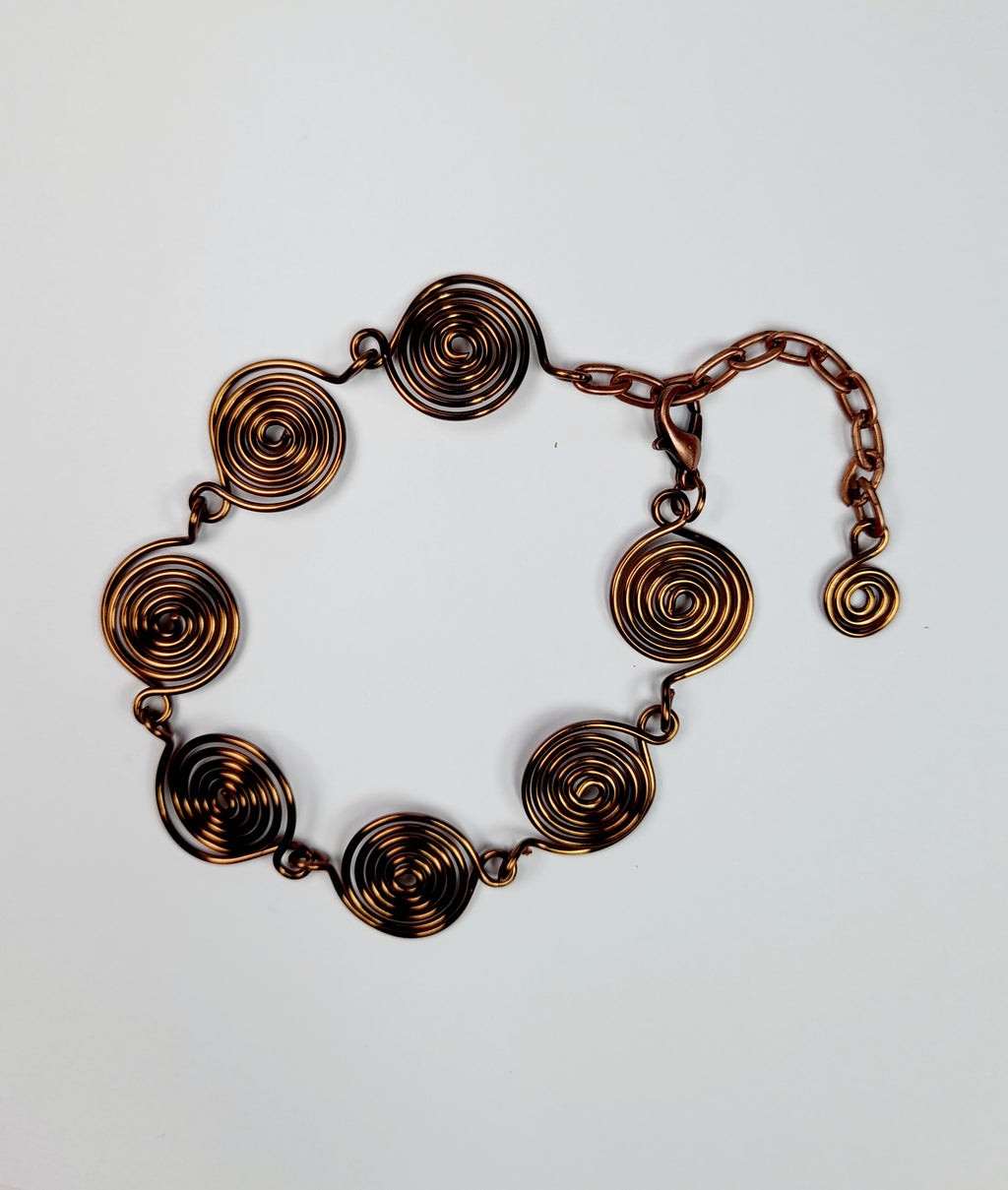 Super Swirly Bronze Spiral Bracelet