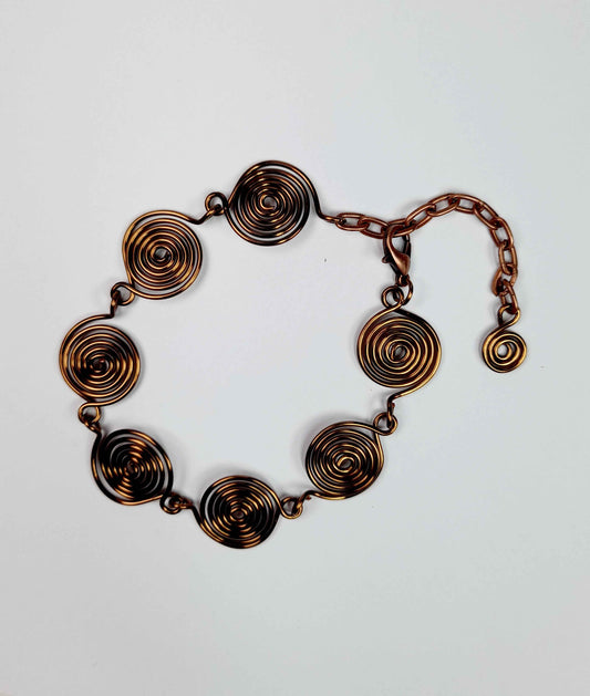 Super Swirly Bronze Spiral Bracelet