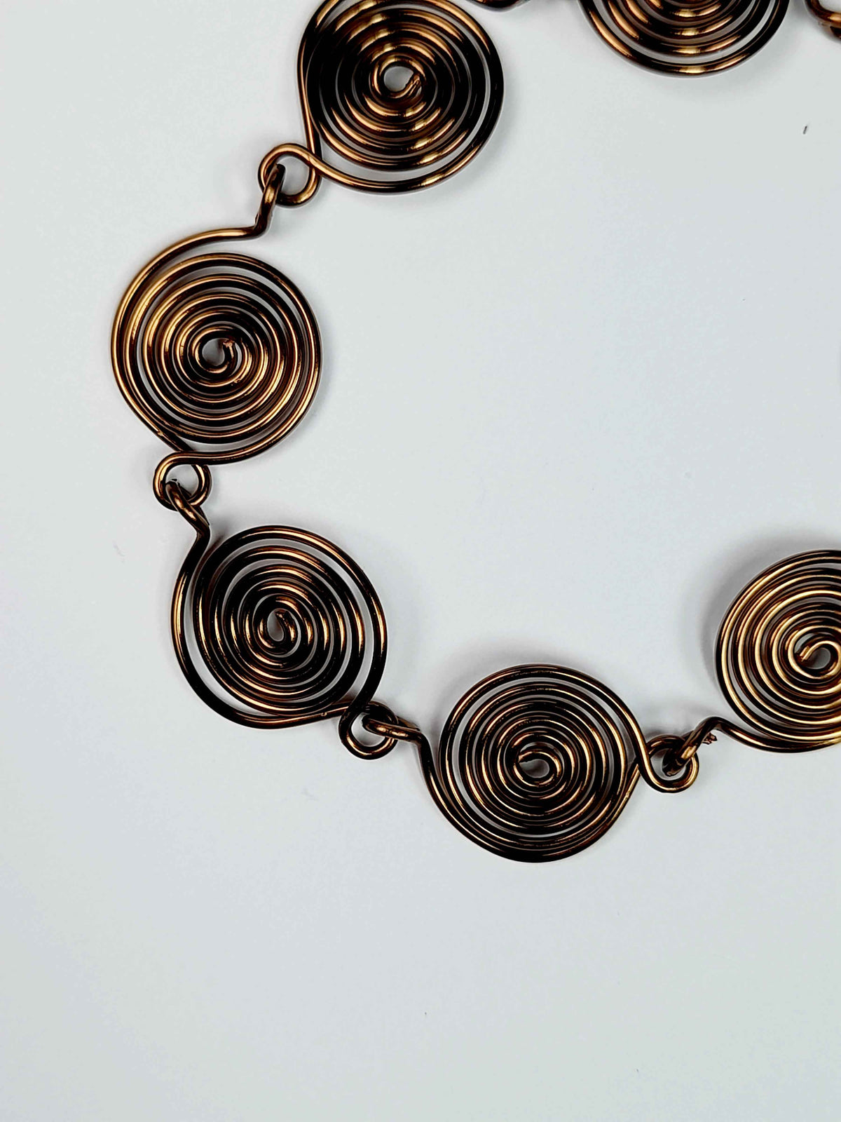 Super Swirly Bronze Spiral Bracelet