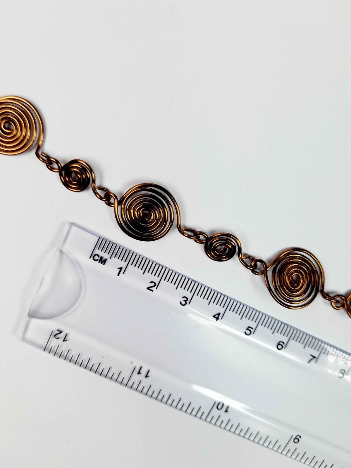 Handmade Bronze Spiral Bracelet, Elegant Swirly Statement Bracelet