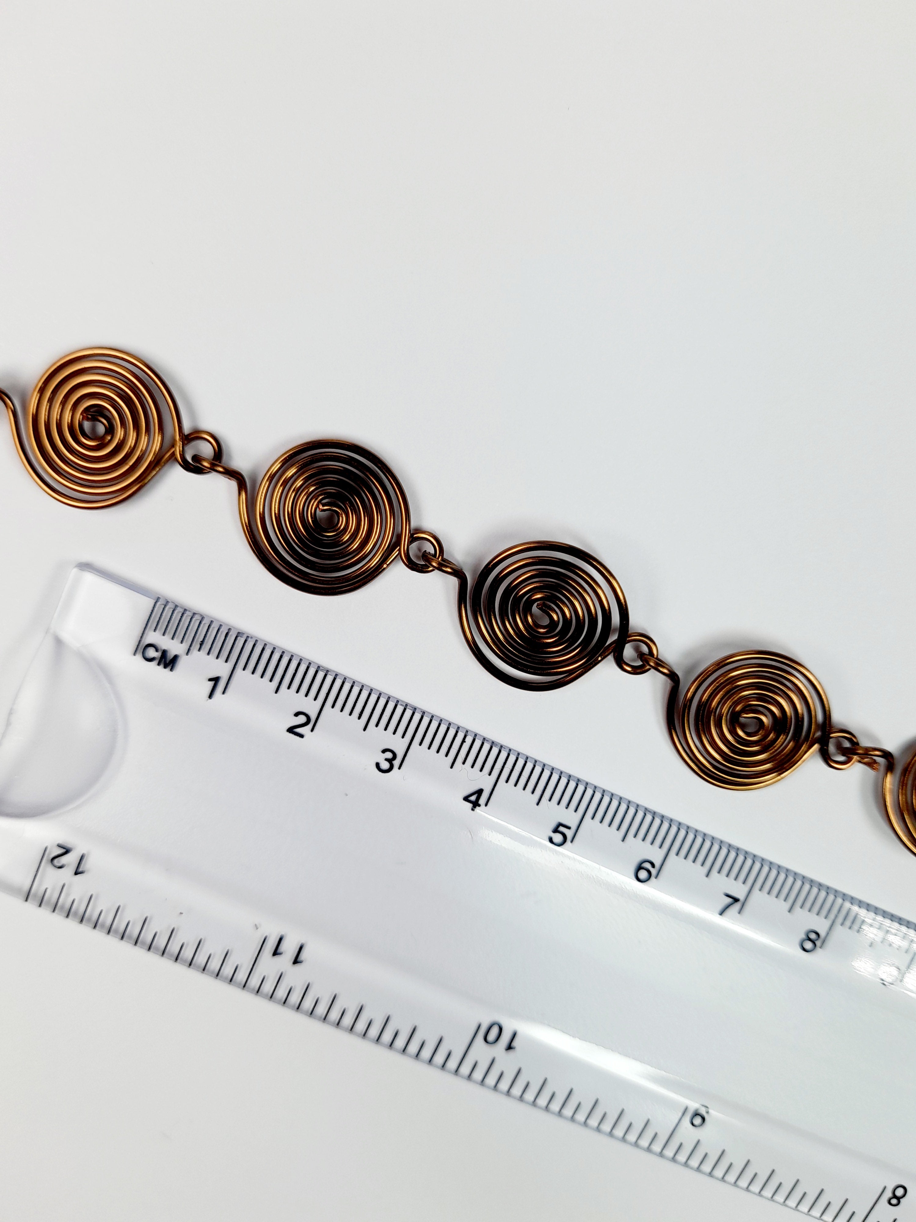Super Swirly Bronze Spiral Bracelet