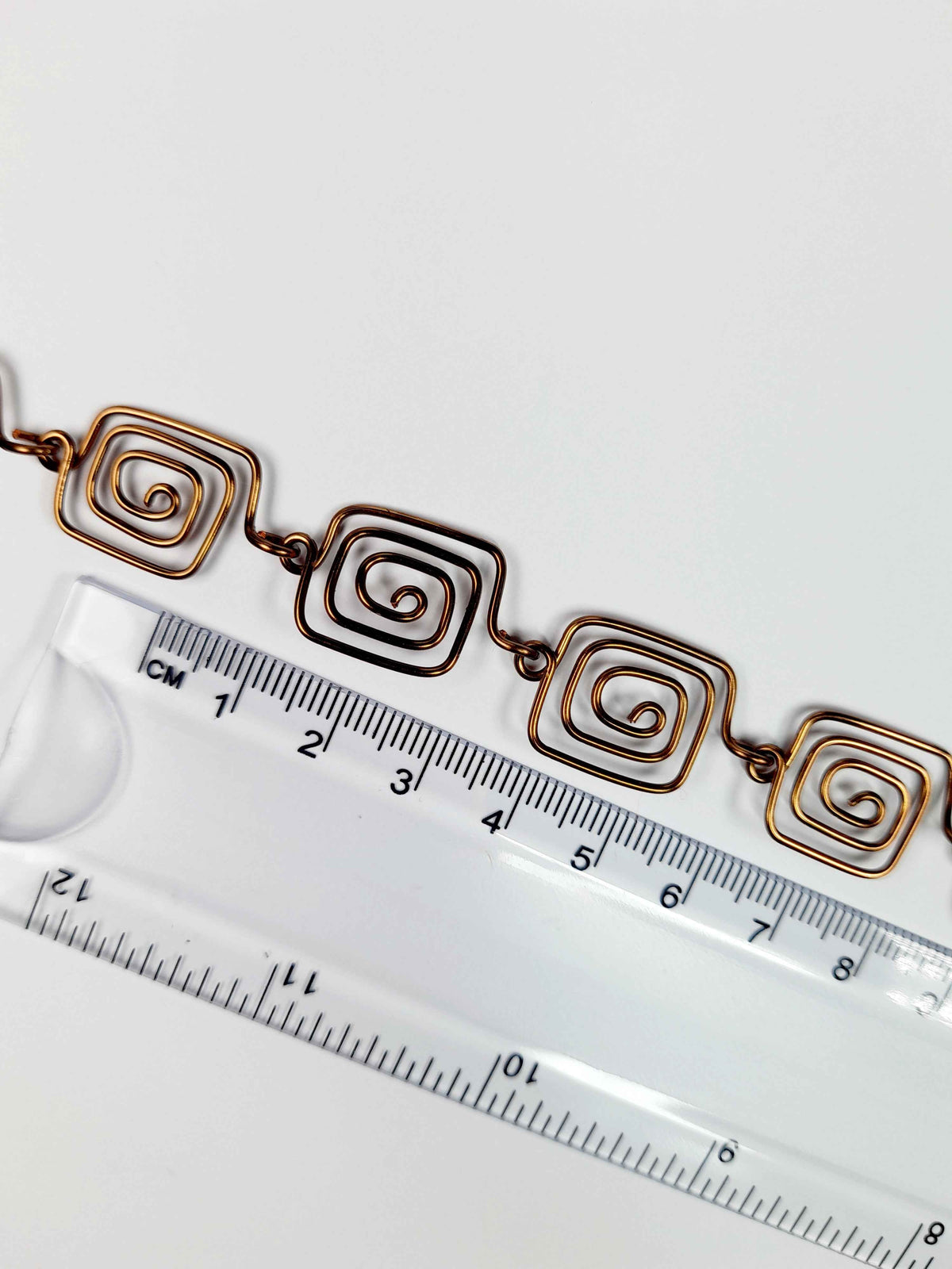 Super Swirly Bronze Square Spiral Bracelet