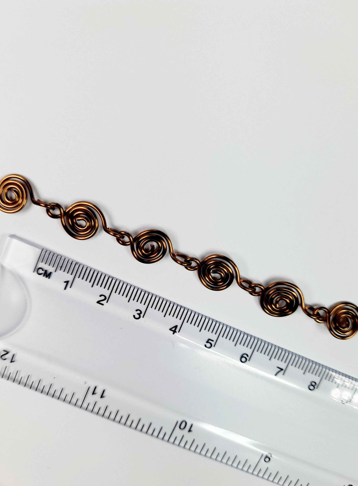Dainty Super Swirly Bronze Spiral Bracelet