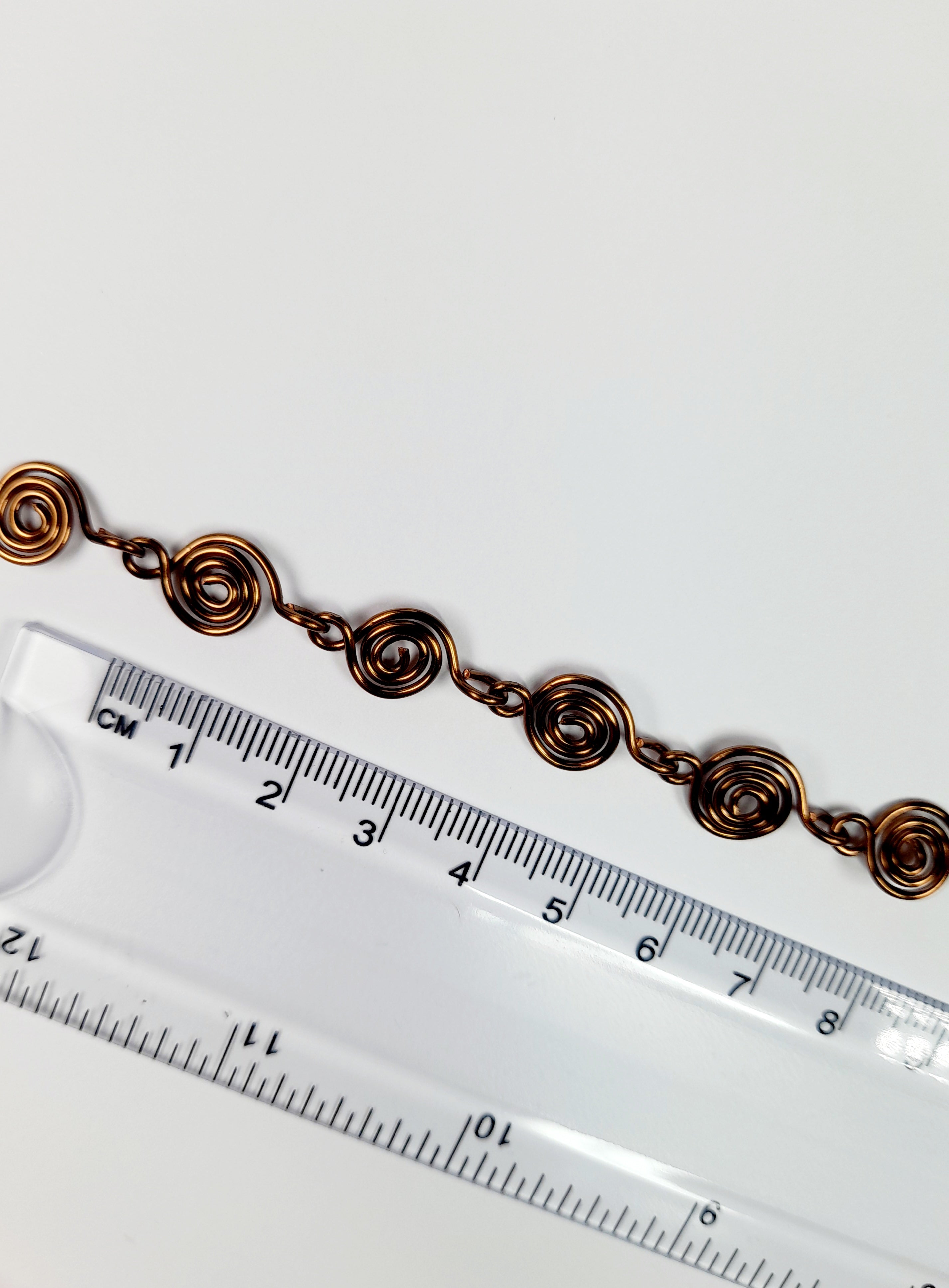Dainty Super Swirly Bronze Spiral Bracelet
