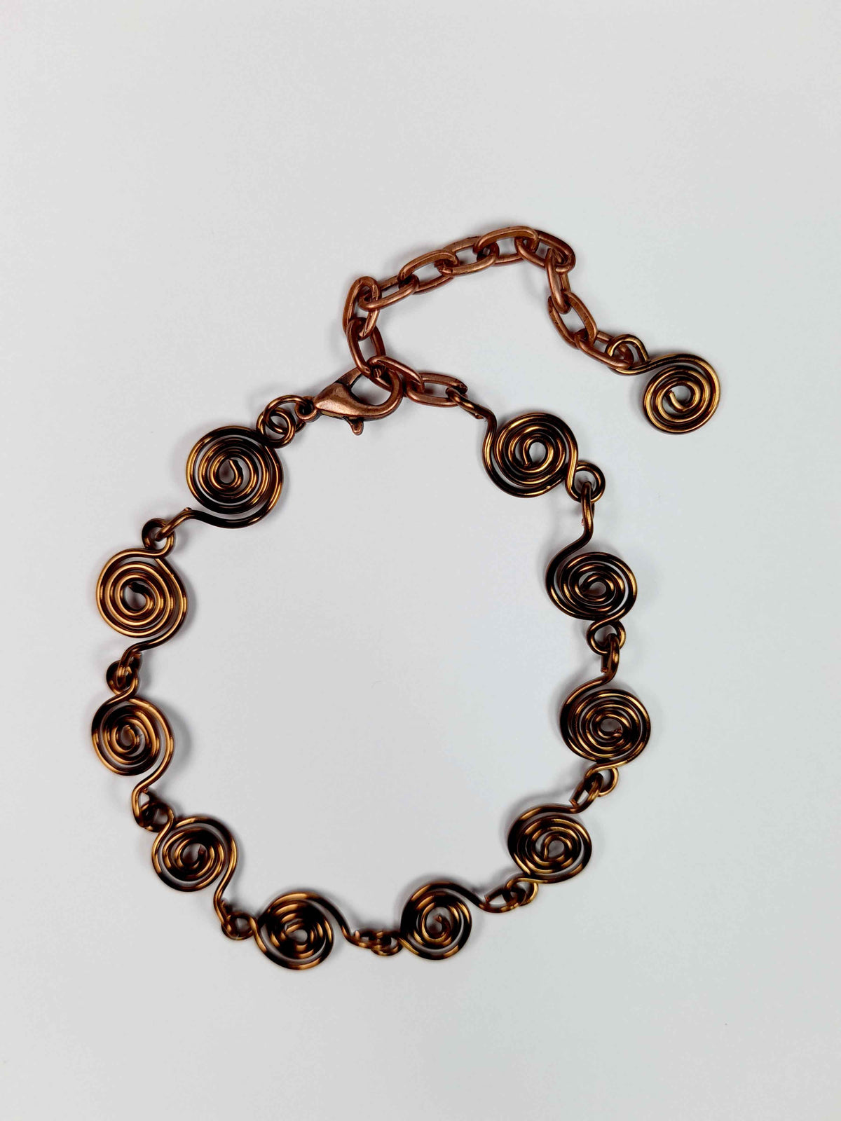 Dainty Super Swirly Bronze Spiral Bracelet