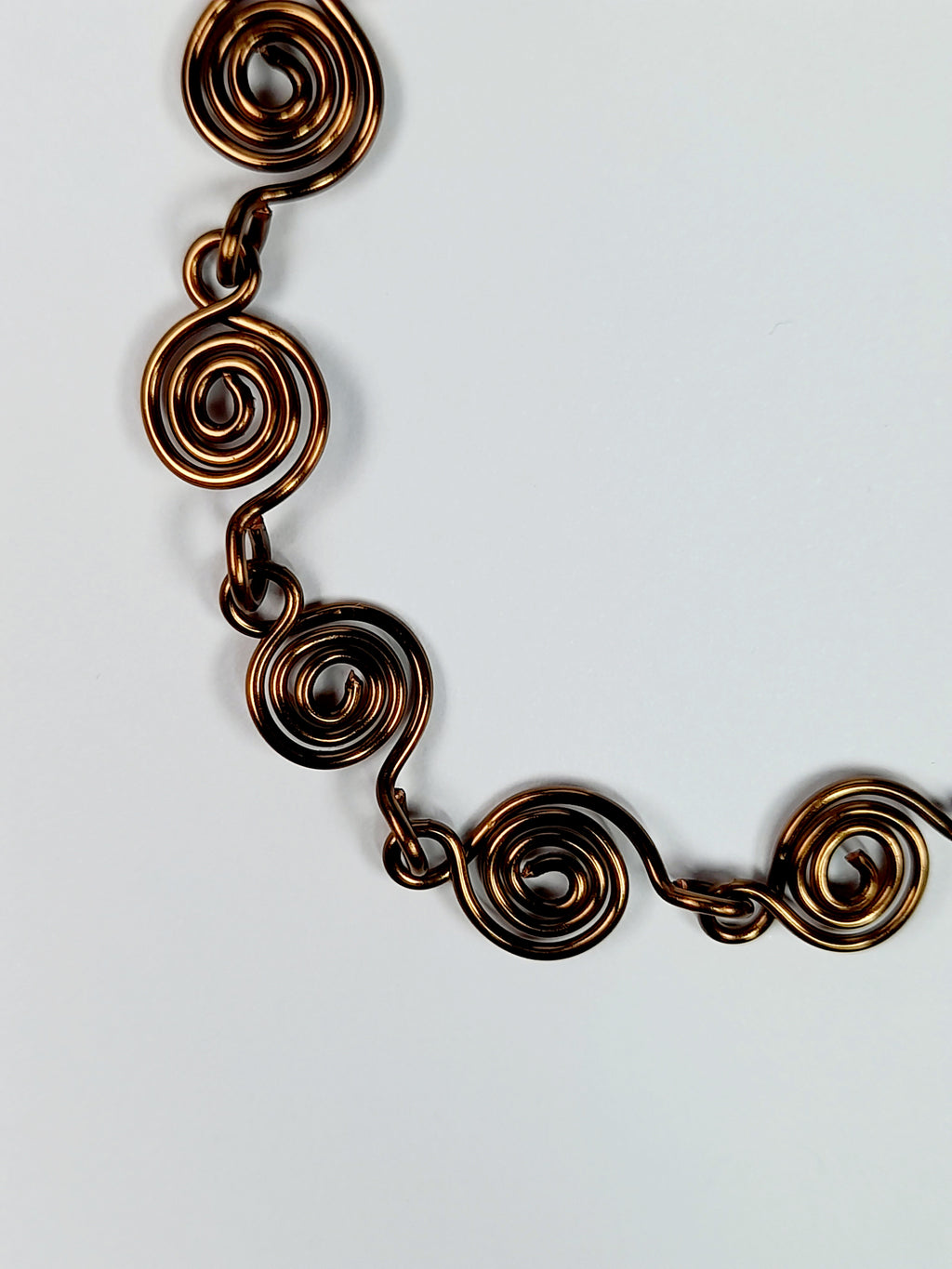 Dainty Super Swirly Bronze Spiral Bracelet