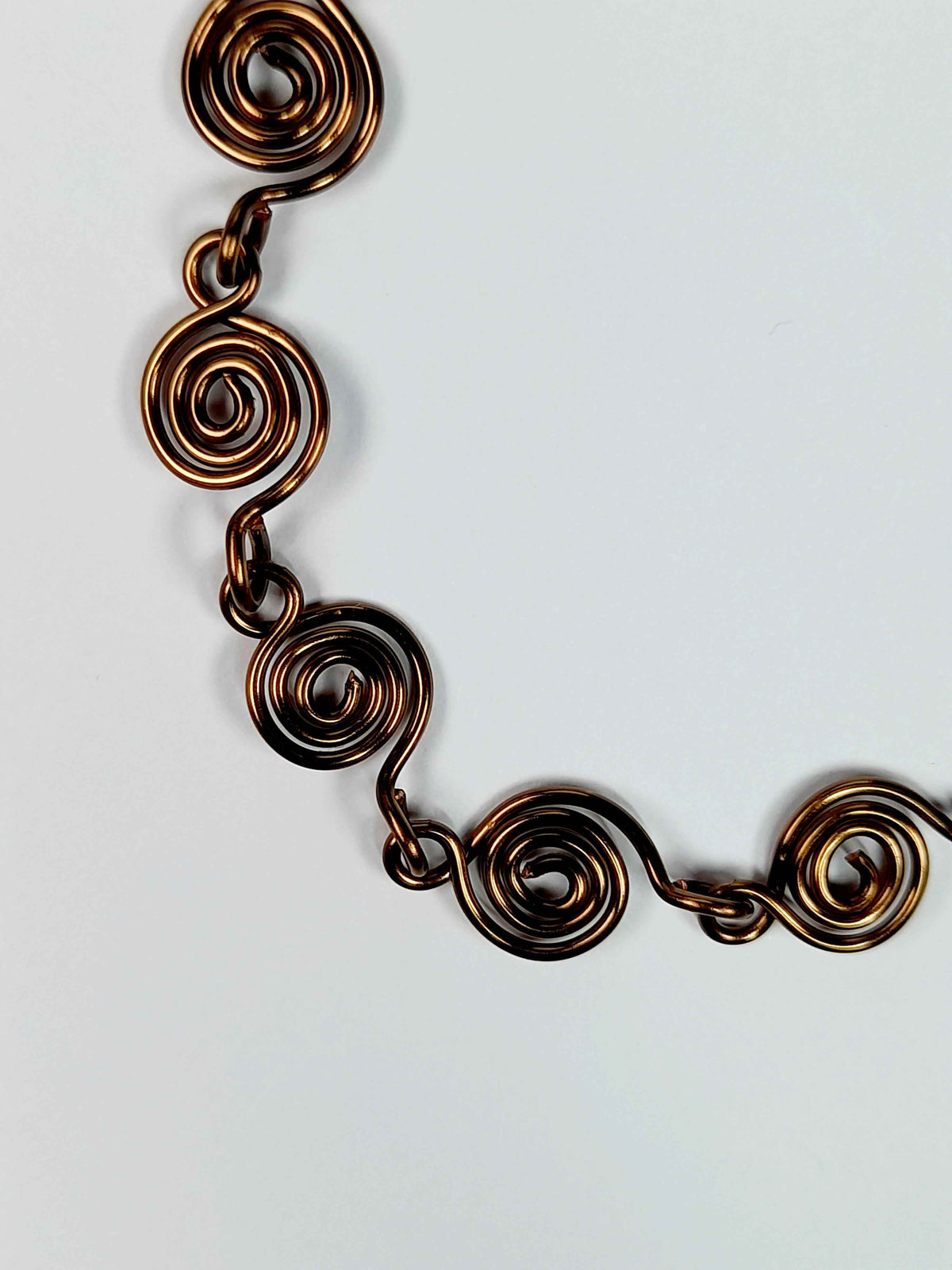 Dainty Super Swirly Bronze Spiral Bracelet