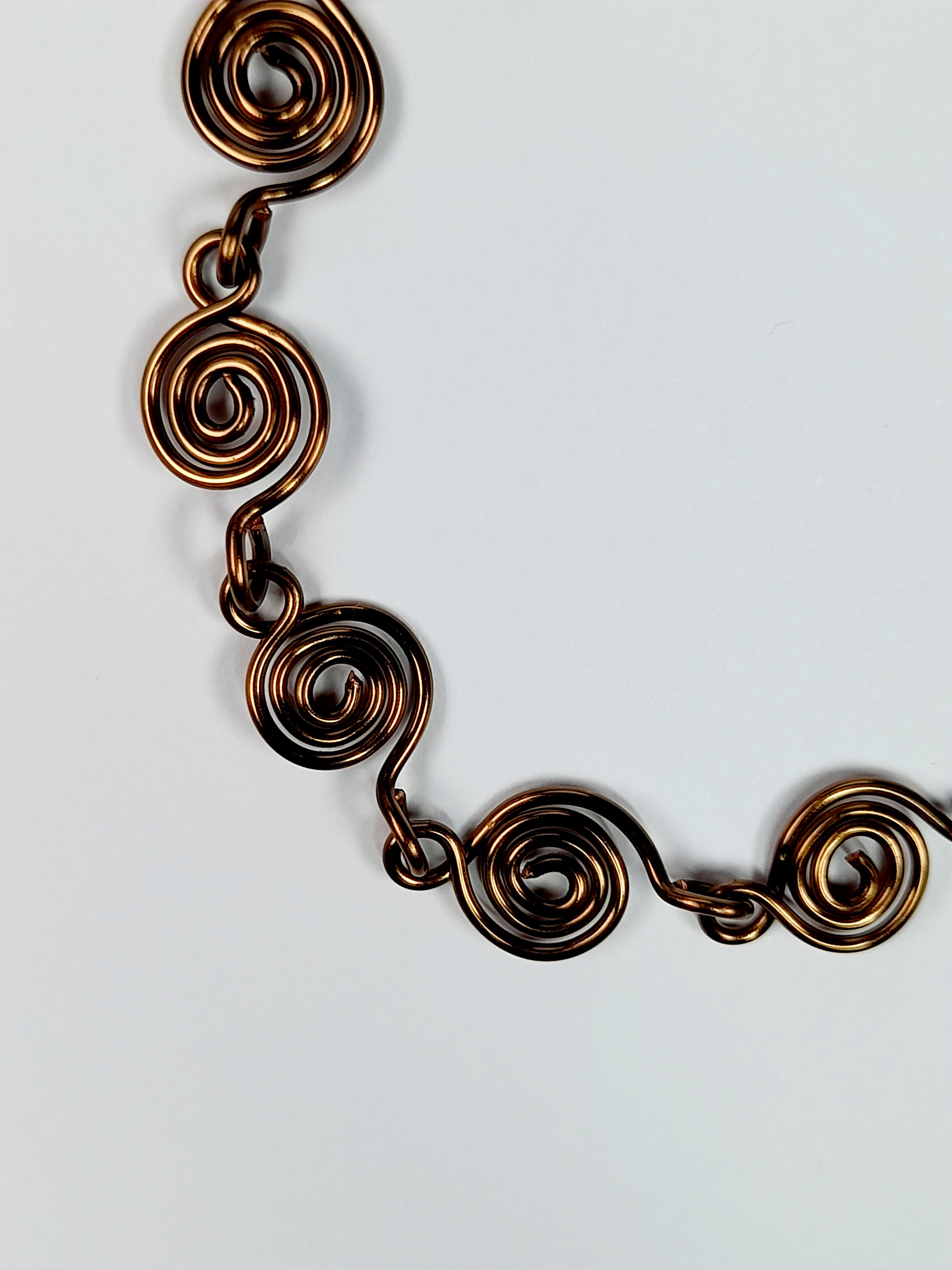 Dainty Super Swirly Bronze Spiral Bracelet
