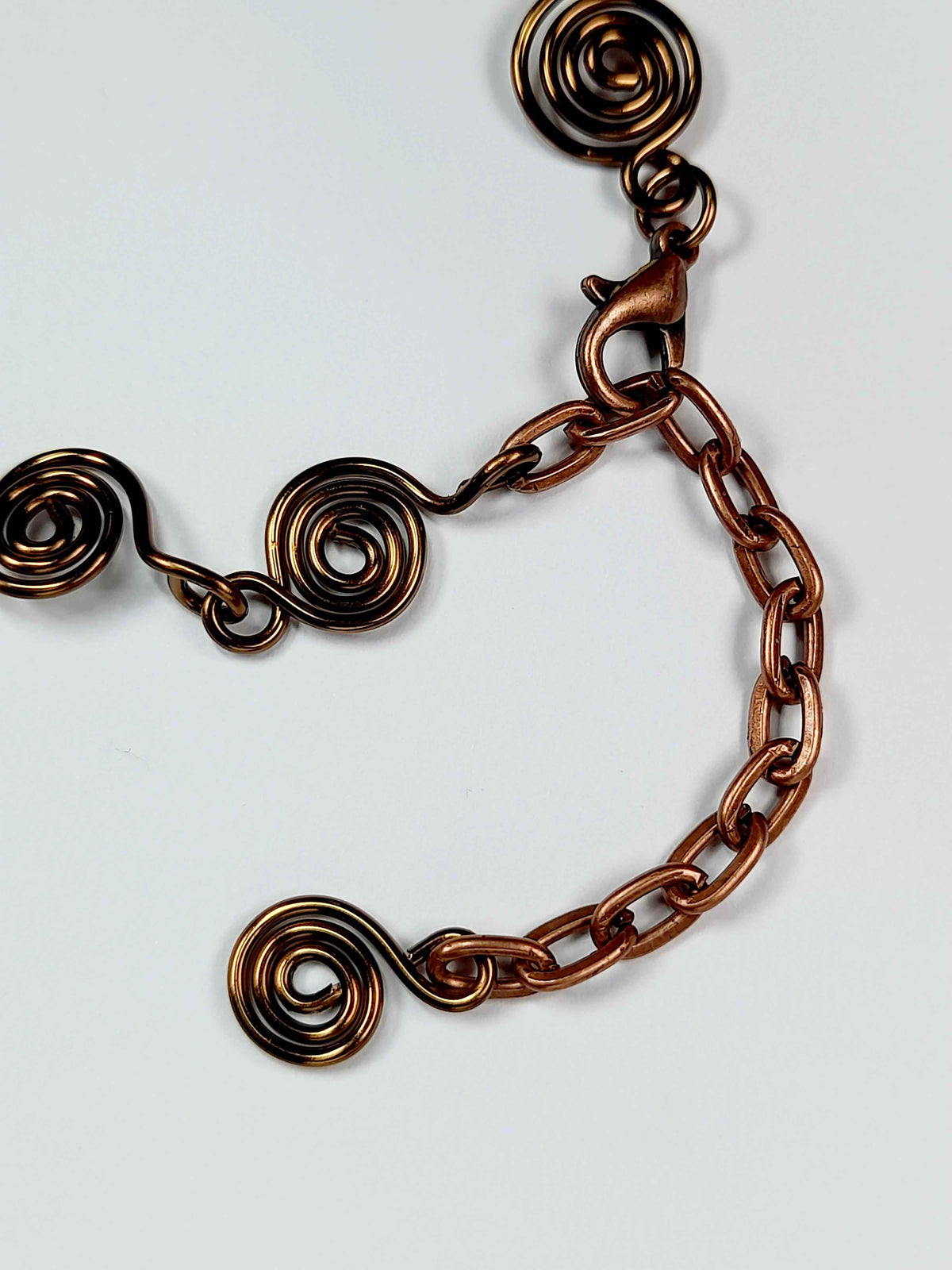 Dainty Super Swirly Bronze Spiral Bracelet