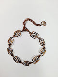 Dainty Super Swirly Bronze Square Spiral Bracelet