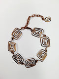 Super Swirly Bronze Square Spiral Bracelet