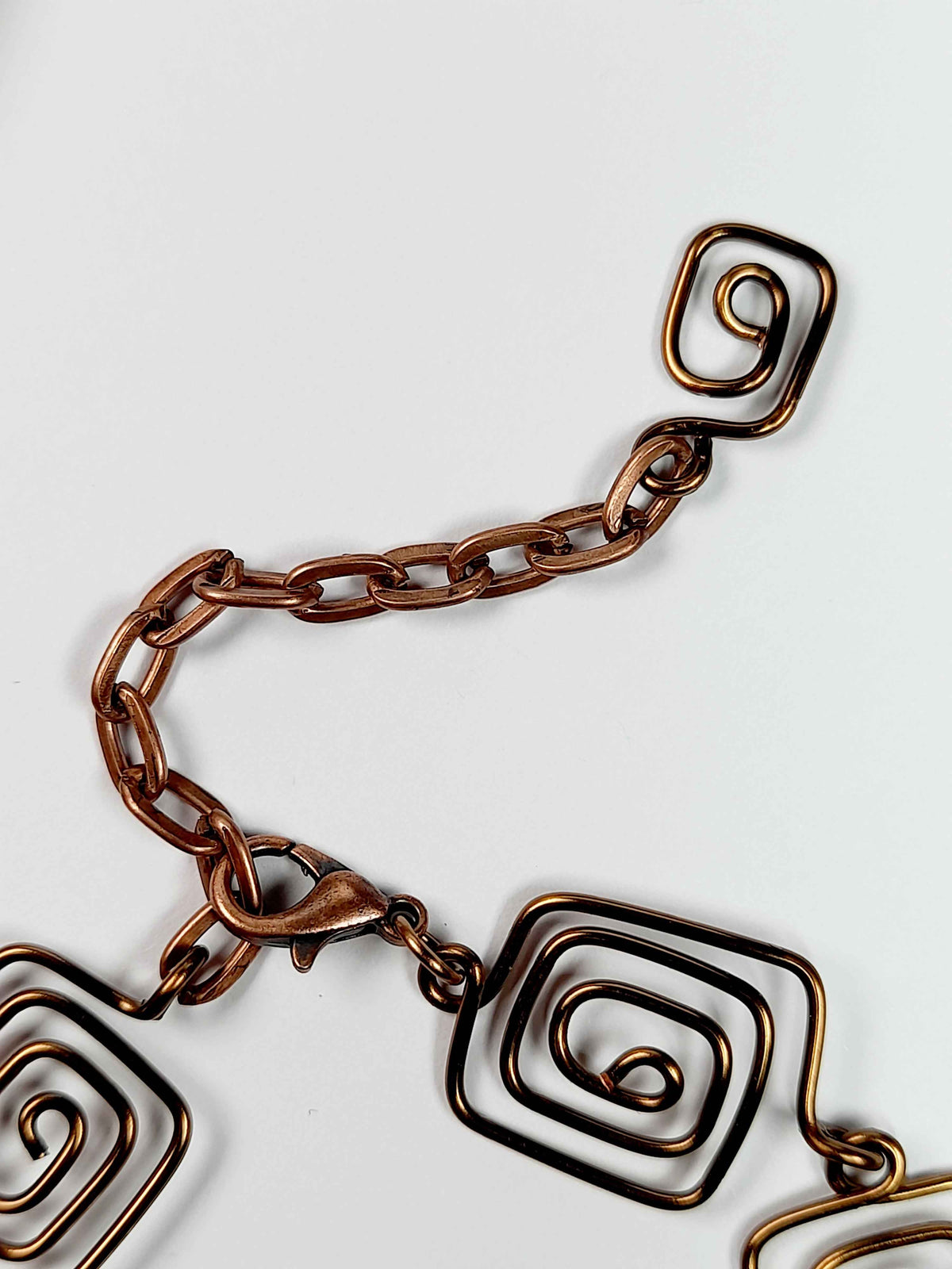 Super Swirly Bronze Square Spiral Bracelet