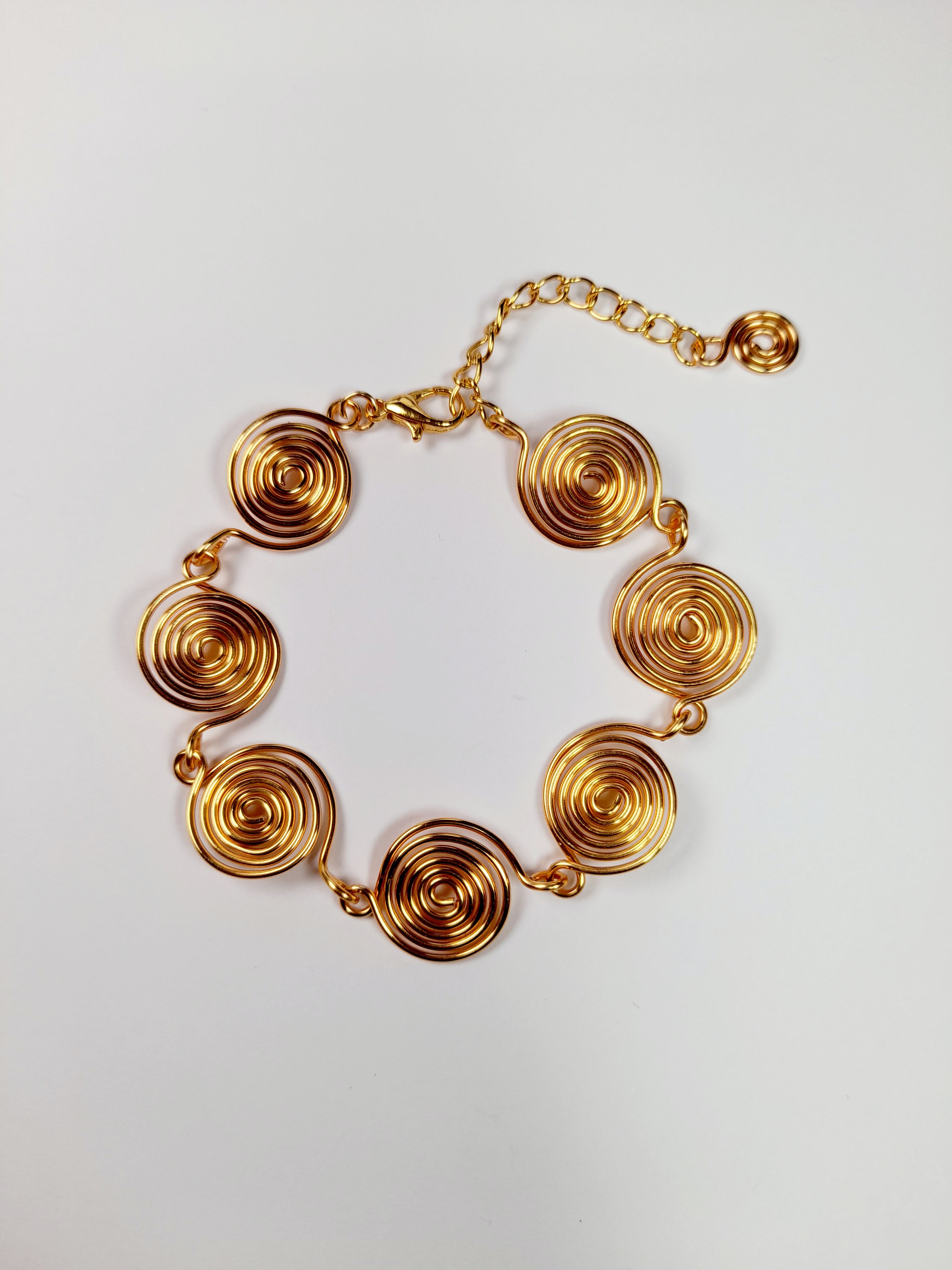 Super Swirly Gold Spiral Bracelet