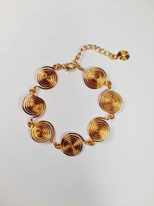 Super Swirly Gold Spiral Bracelet