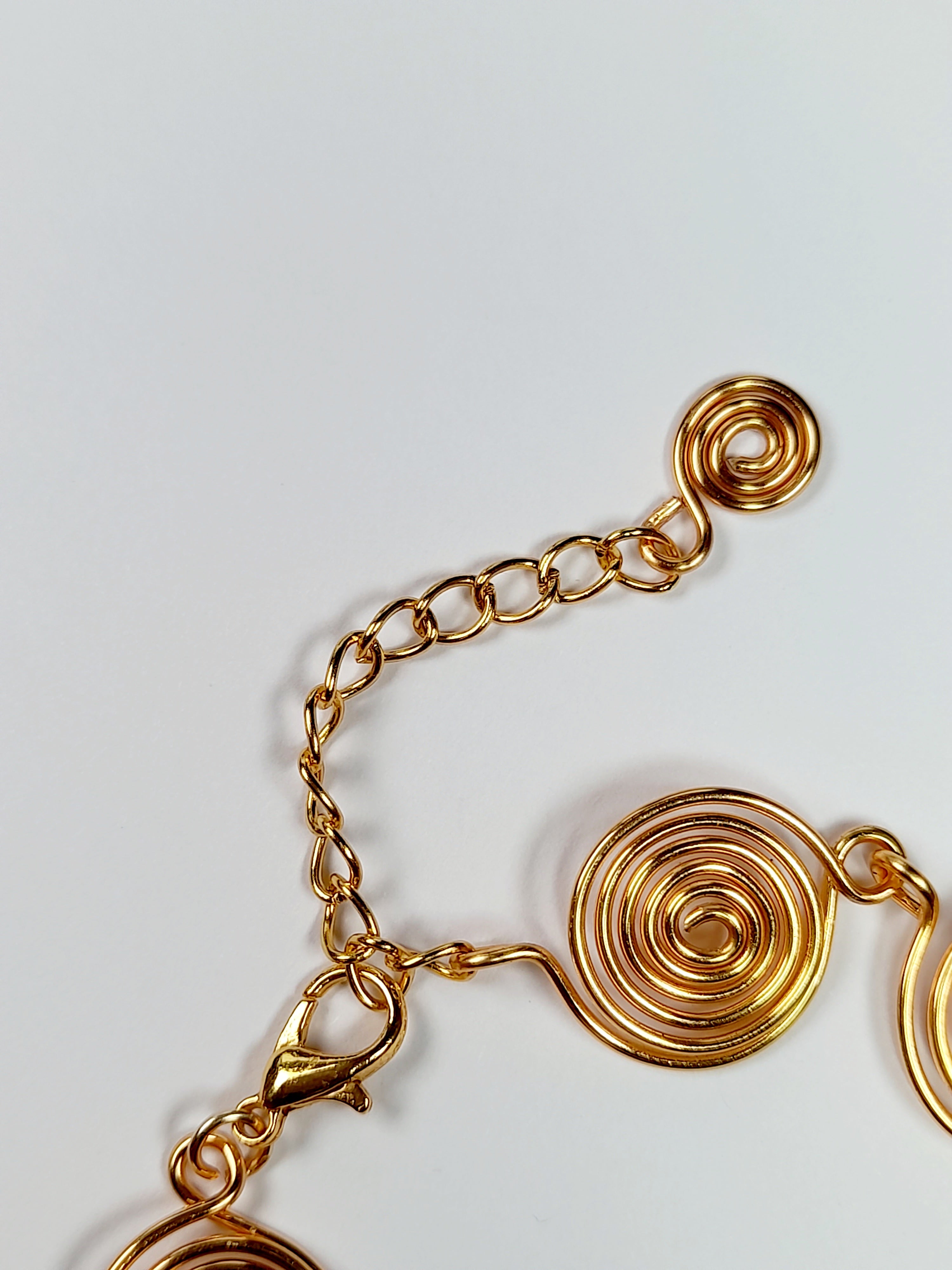 Super Swirly Gold Spiral Bracelet