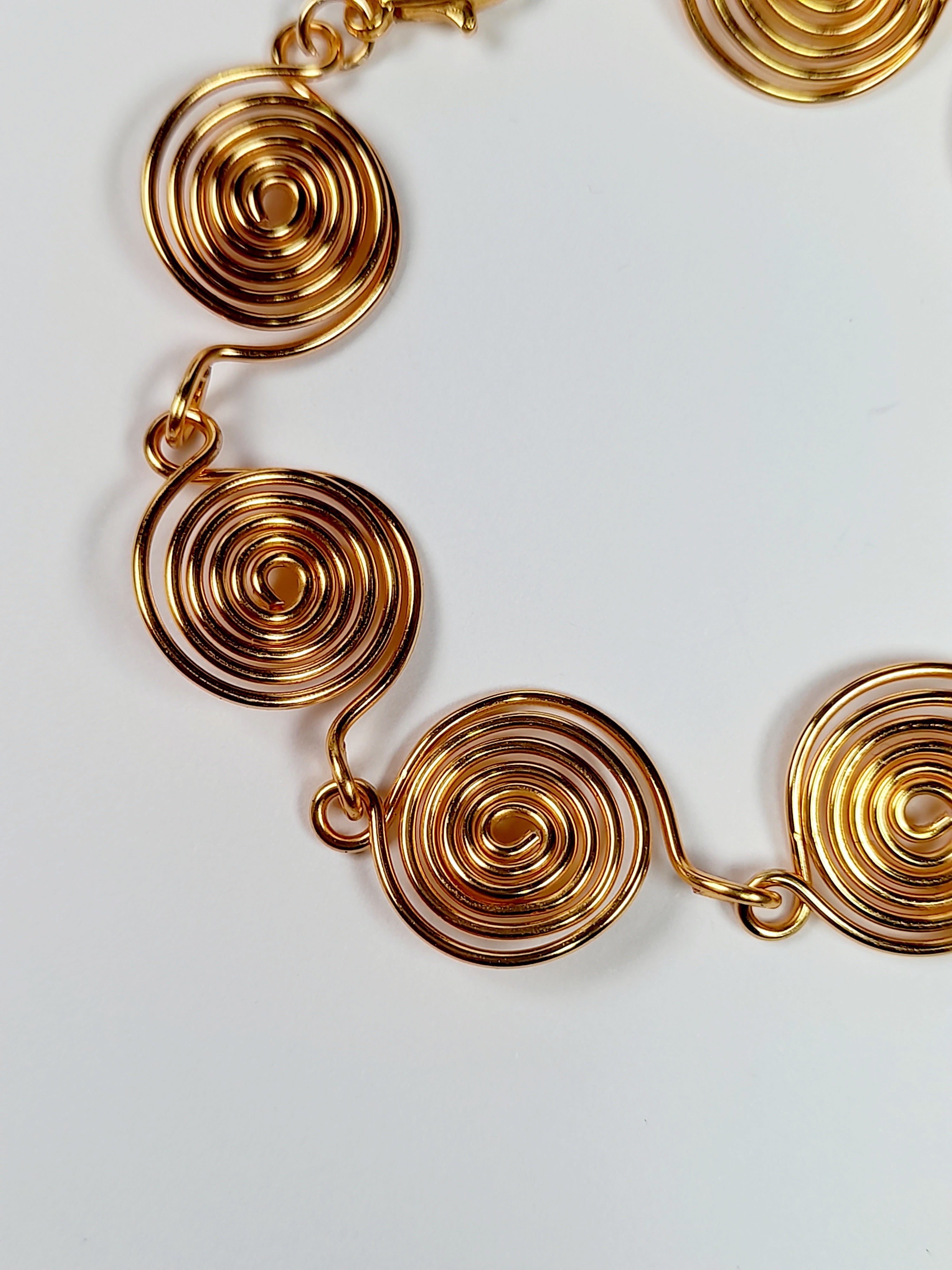 Super Swirly Gold Spiral Bracelet