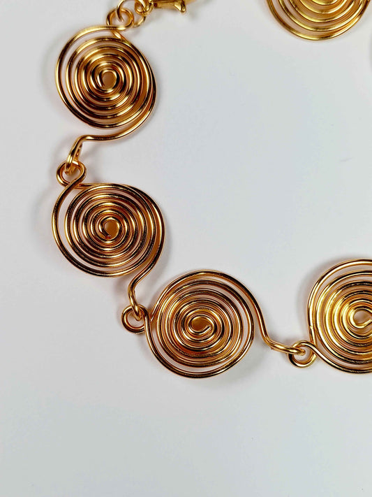 Super Swirly Gold Spiral Bracelet
