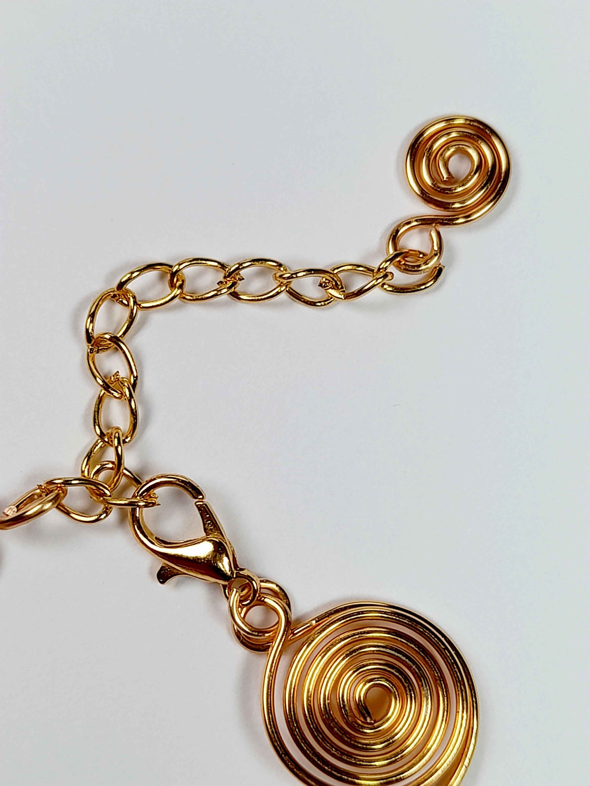Handmade Gold Spiral Bracelet, Elegant Swirly Statement Bracelet