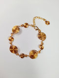 Handmade Gold Spiral Bracelet, Elegant Swirly Statement Bracelet