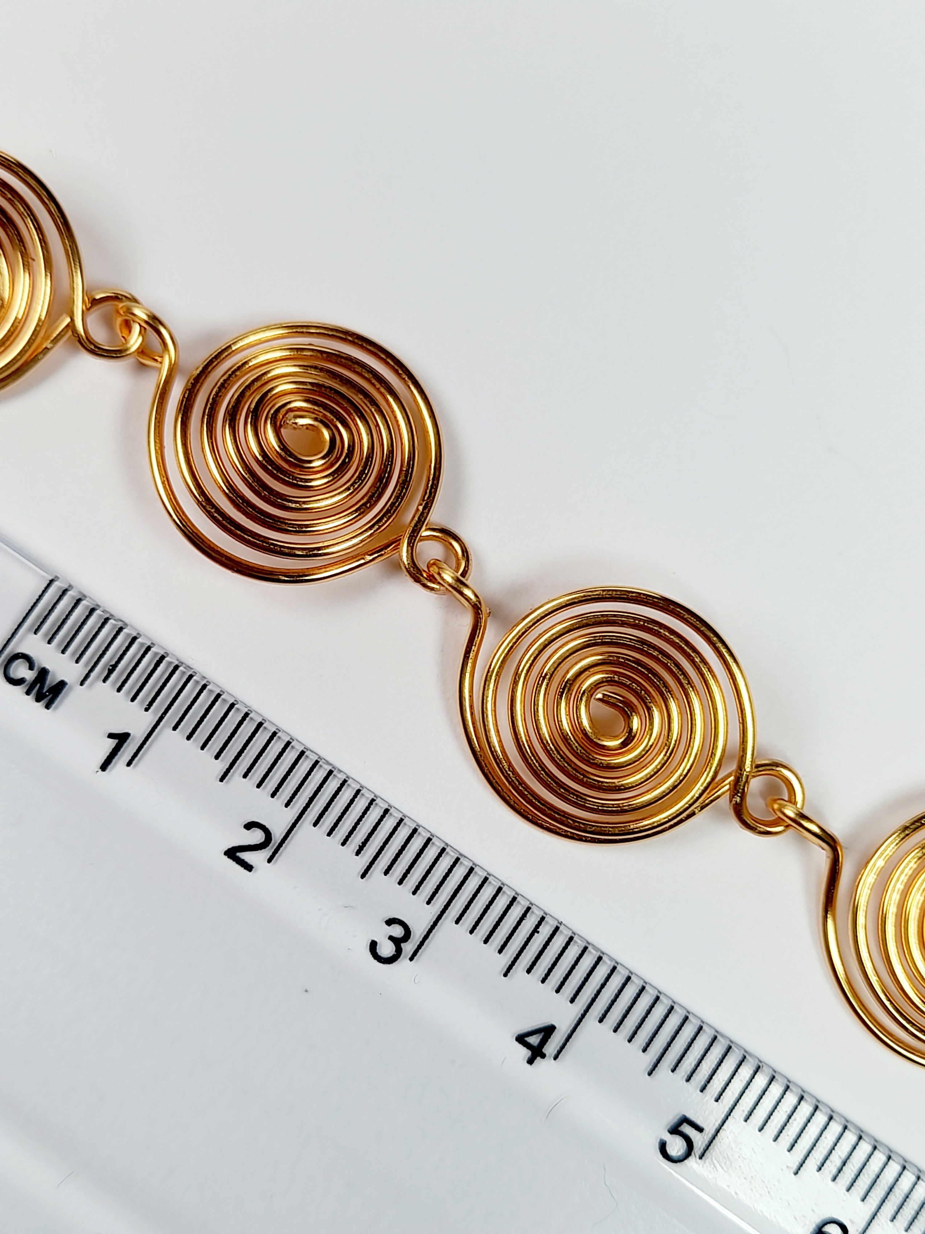Super Swirly Gold Spiral Bracelet