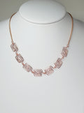 Super Swirly Rose Gold Square Spiral Necklace