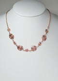 Handmade Rose Gold Spiral Necklace, Elegant Swirly Statement Necklace