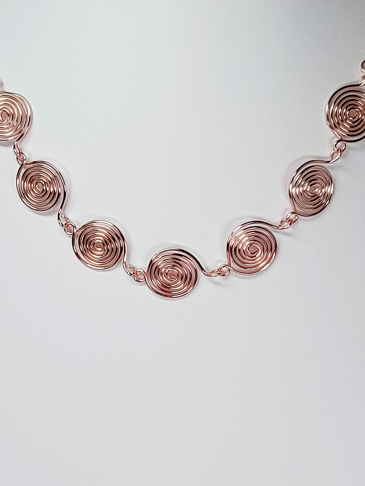 Super Swirly Rose Gold Spiral Necklace