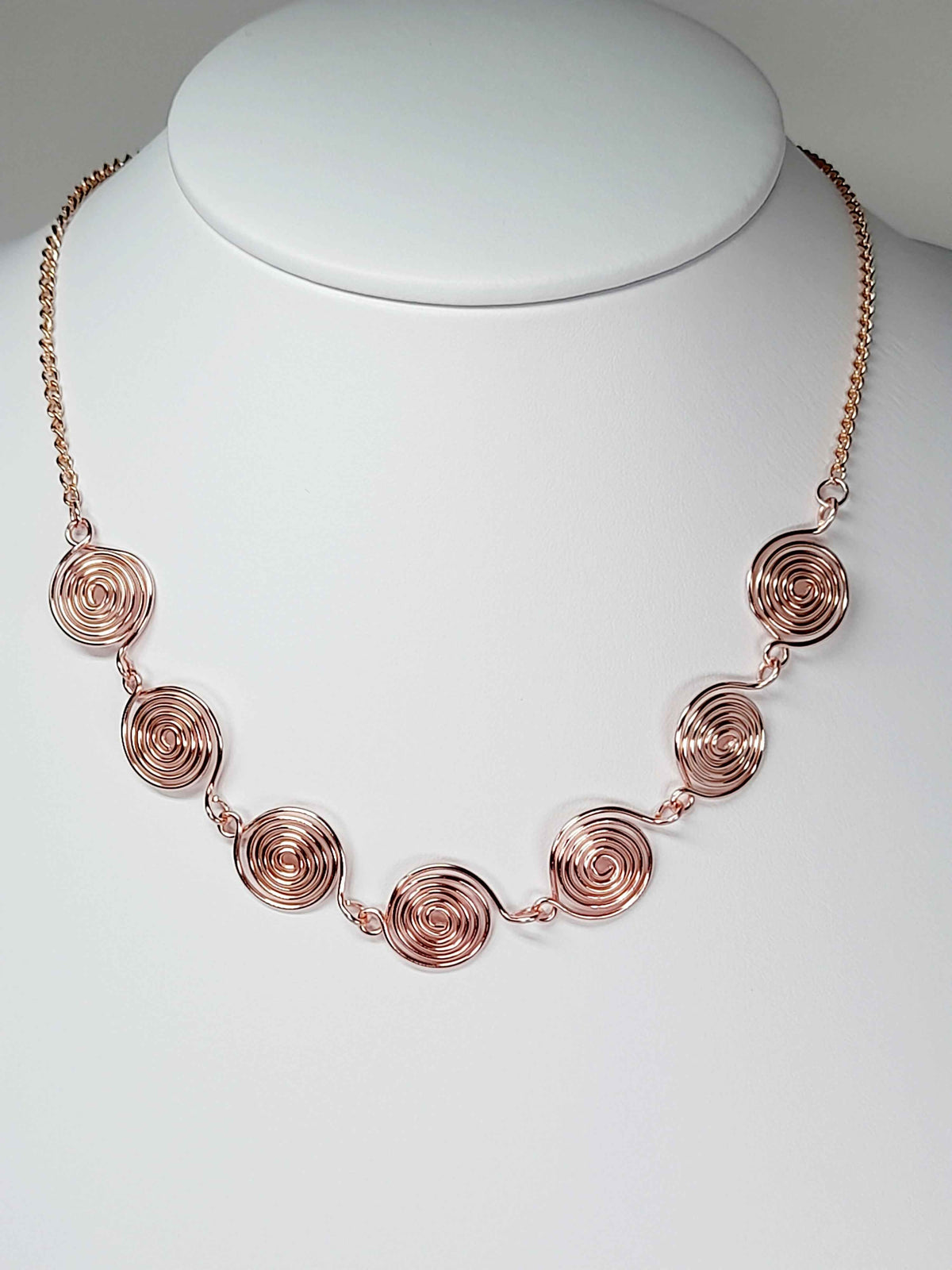 Super Swirly Rose Gold Spiral Necklace