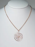 Elegant Handmade Rose Gold Spiral Pendant Necklace