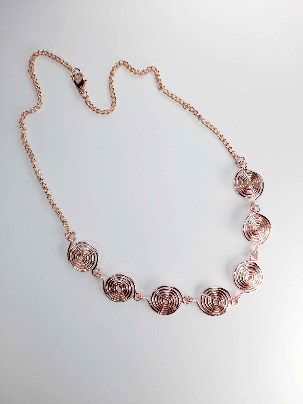 Super Swirly Rose Gold Spiral Necklace