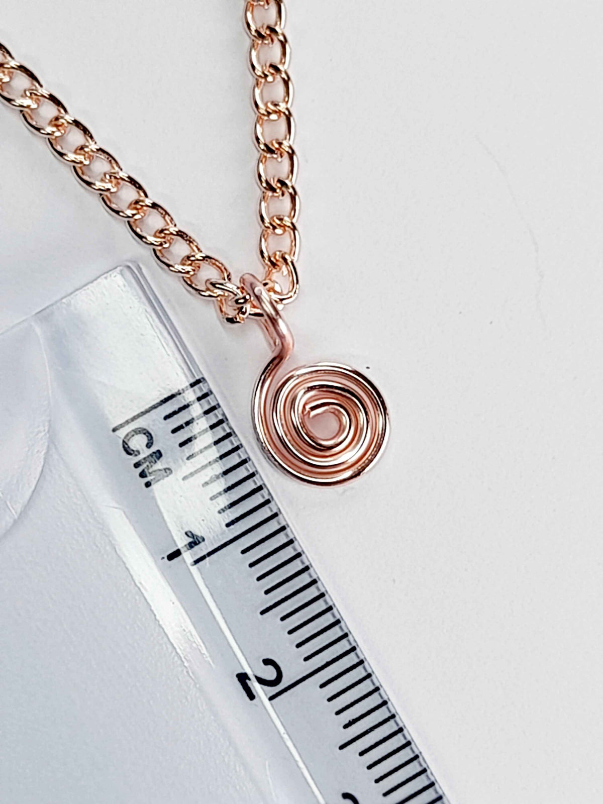 Elegant Handmade Tiny Rose Gold Spiral Pendant Necklace, Lightweight & Gift‑Ready